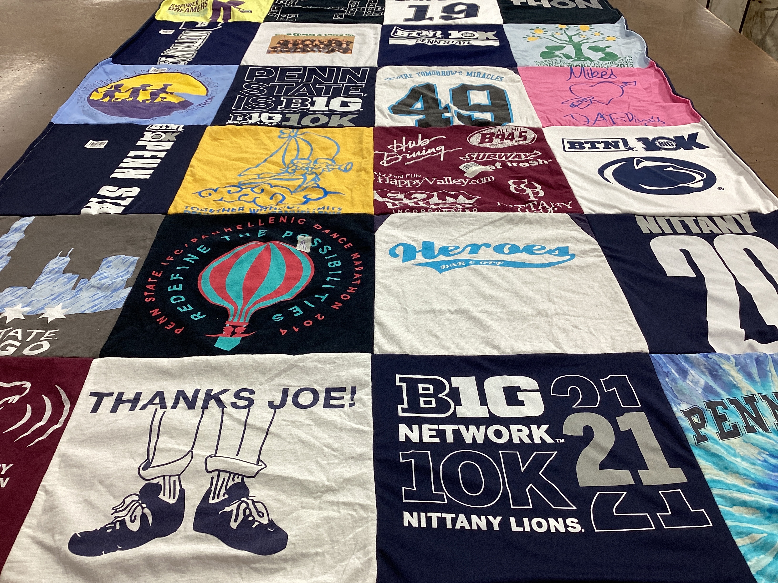 T-shirt quilt featuring nittany lions by Janelle from NC