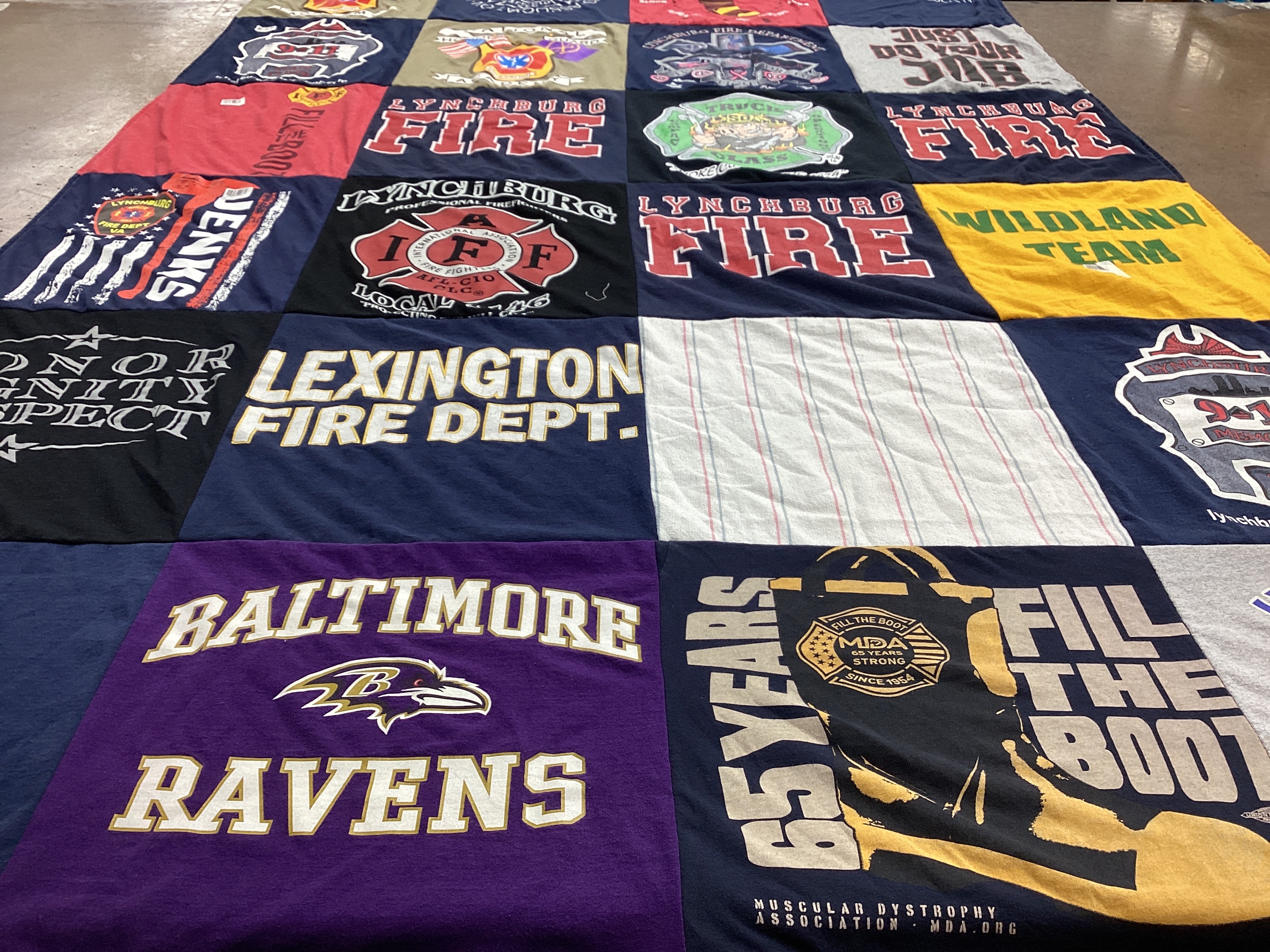 T-shirt quilt featuring baltimore ravens by Peter from VA