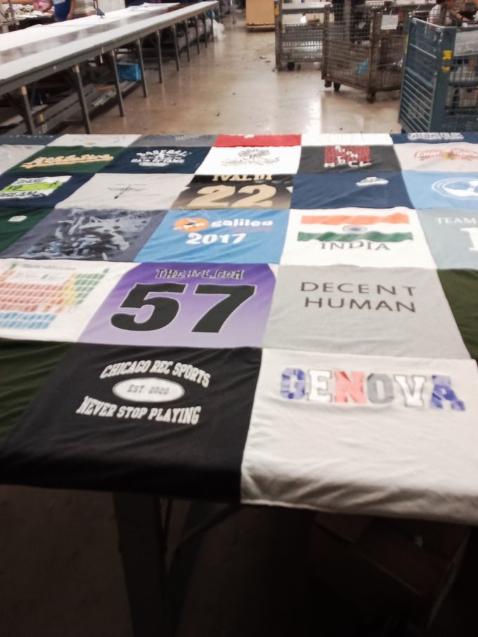 T-shirt quilt from galileo high school by Laura from IL