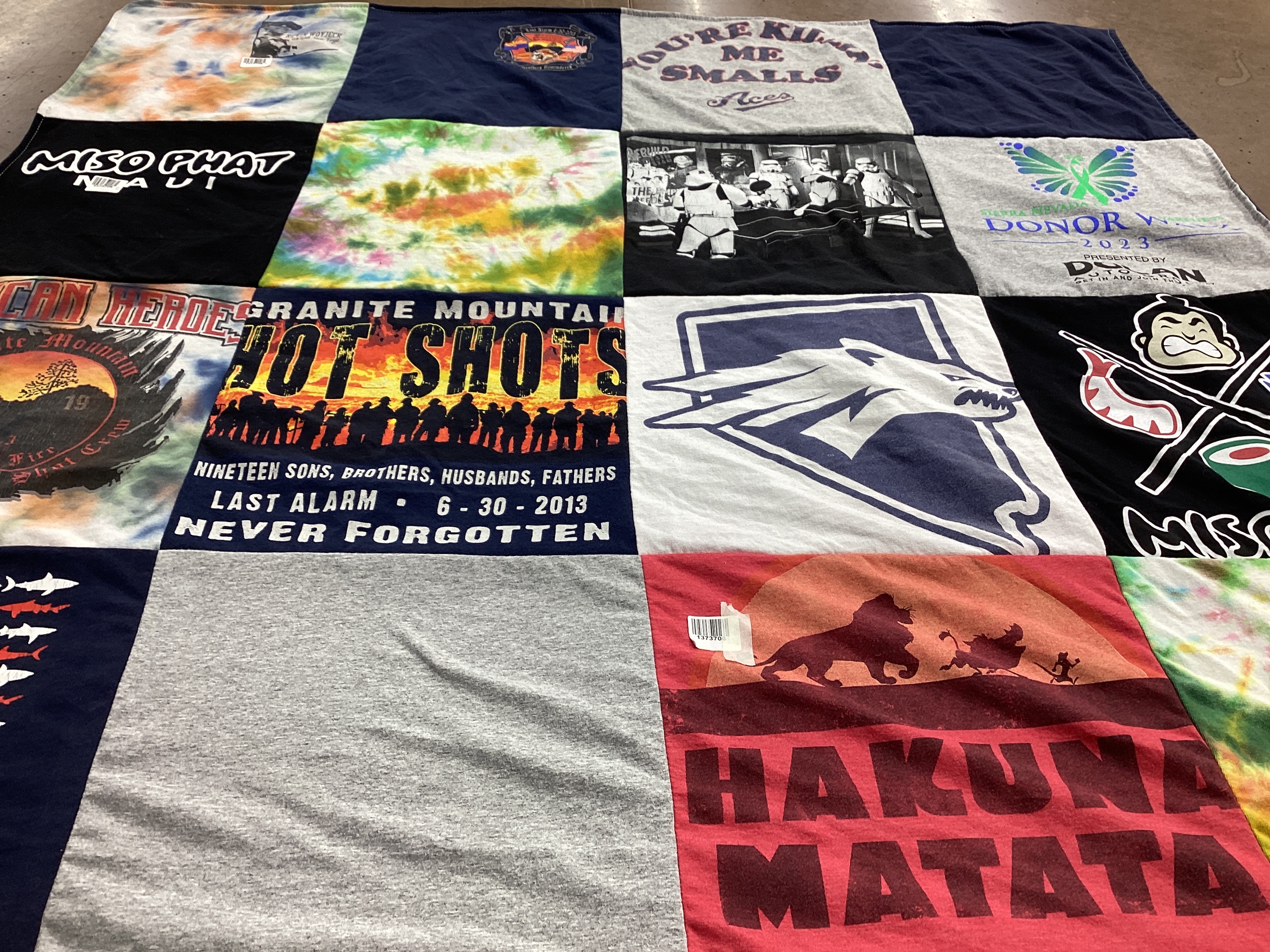T-shirt quilt featuring university of nevada reno wolf pack by Morgan from OK