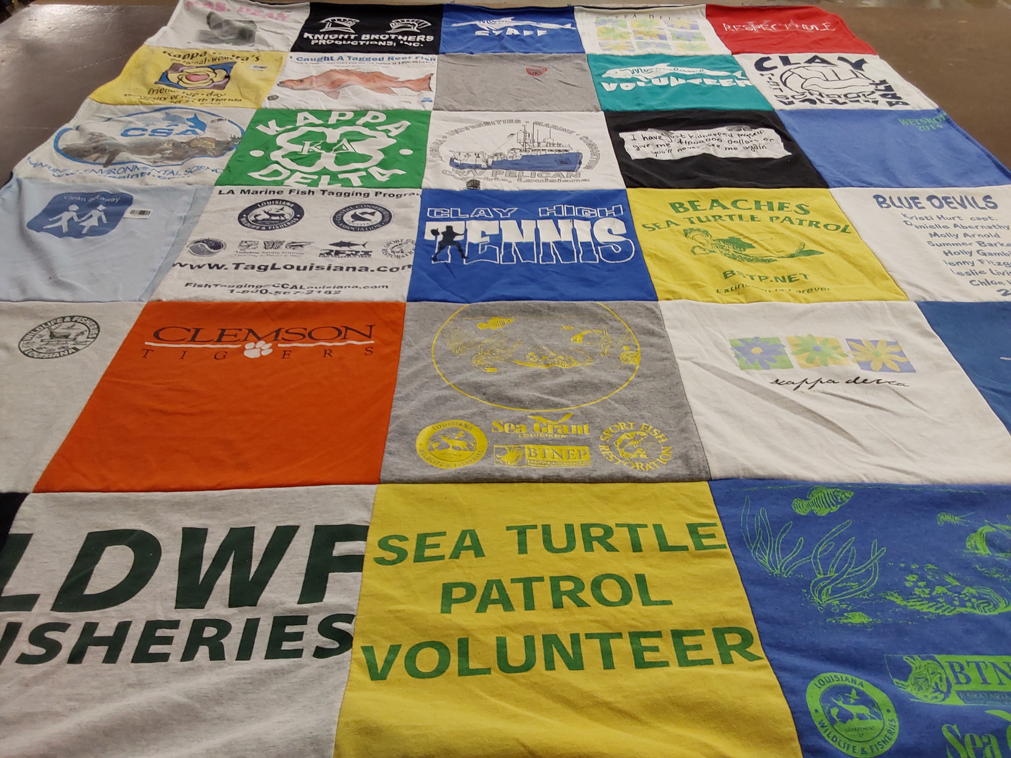 T-shirt quilt featuring clemson tigers by Chloe from FL