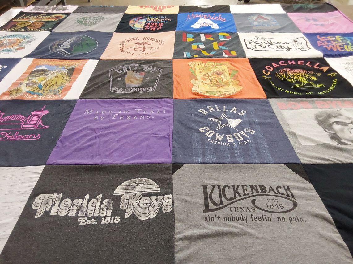 T-shirt quilt featuring dallas cowboys, mavericks by Stephanie from TX