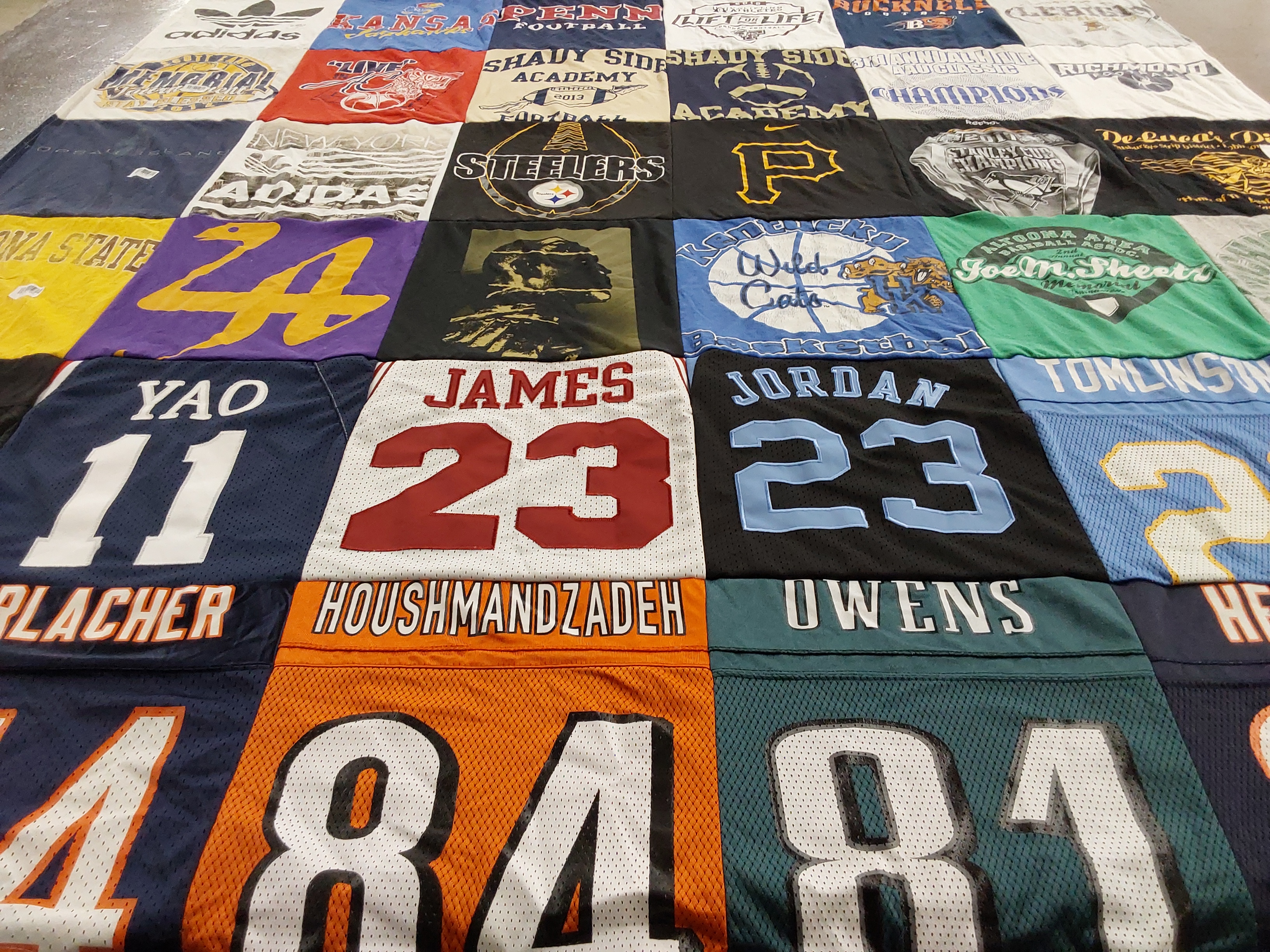 T-shirt quilt featuring steelers, pittsburgh pirates by Michael  from PA
