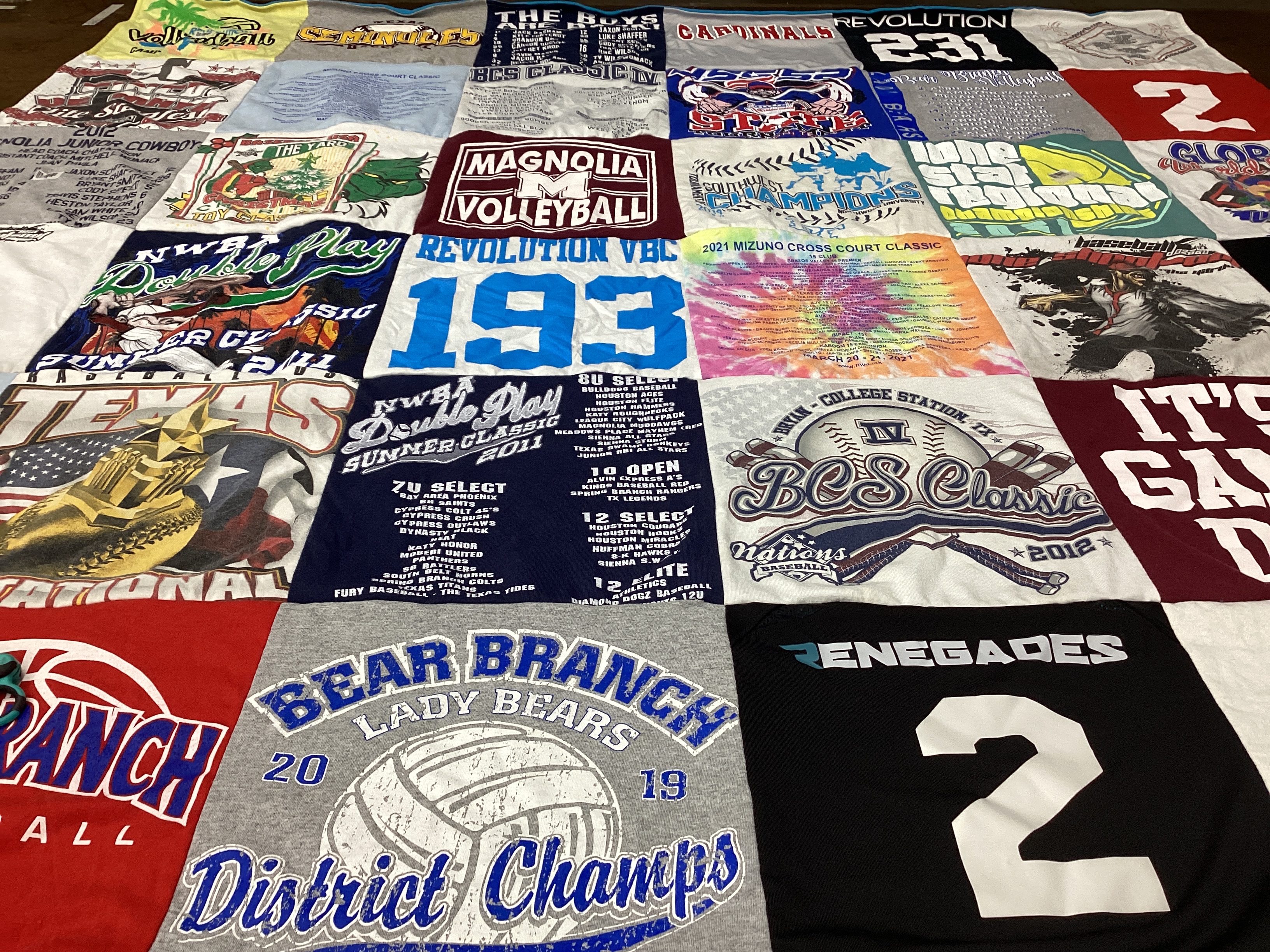 T-shirt quilt featuring bear branch lady bears by Kirstin from TX