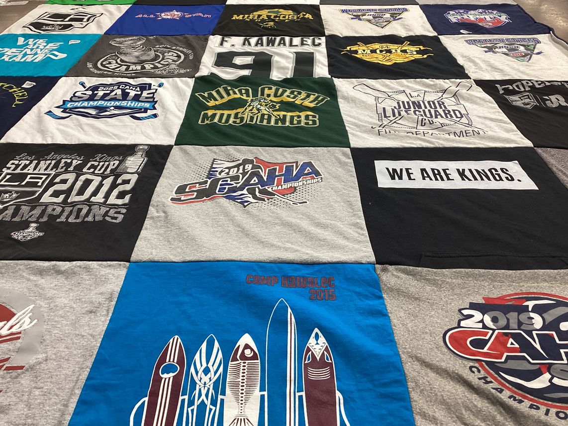 T-shirt quilt featuring los angeles kings by Kristine from CA