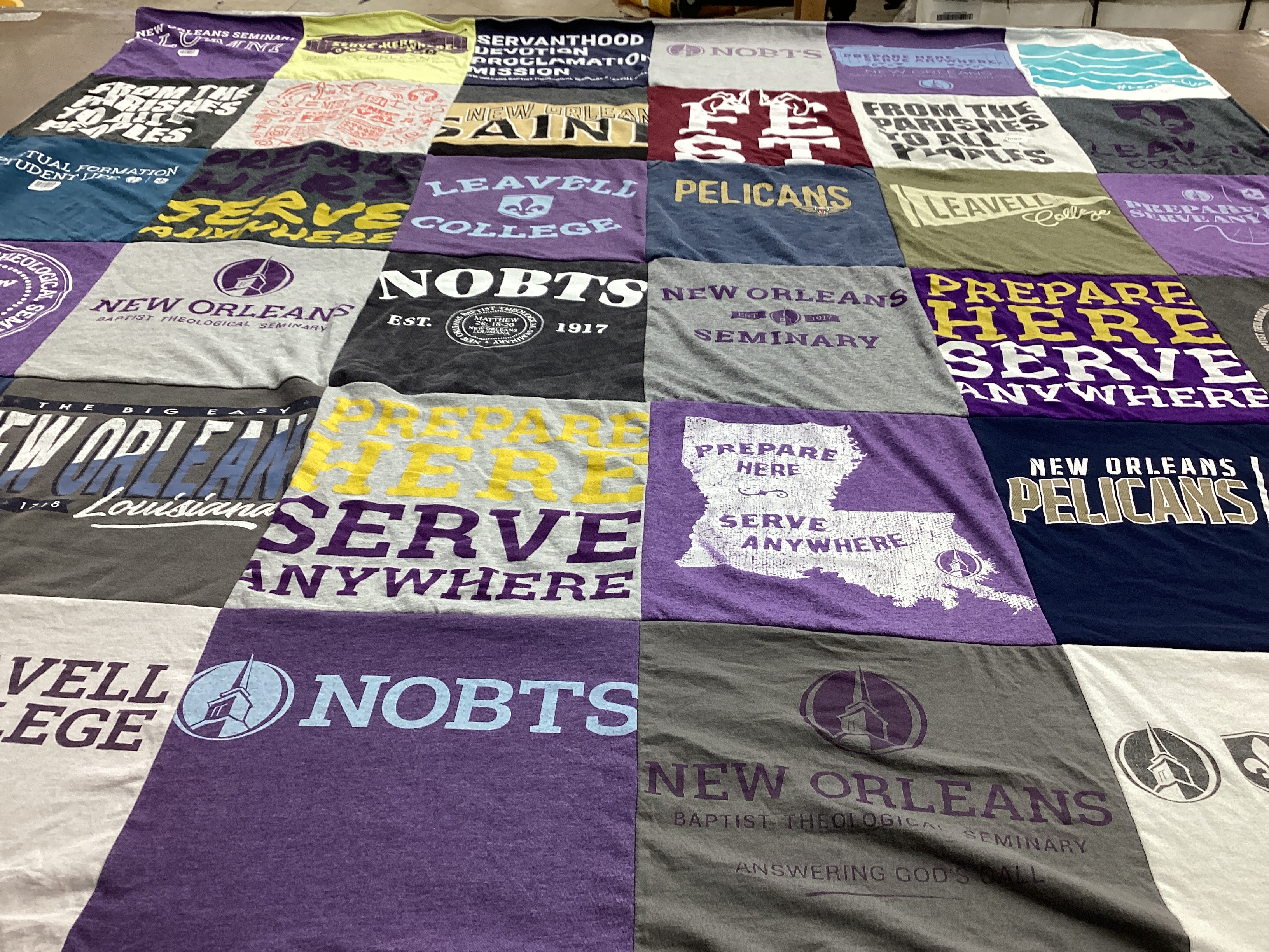 T-shirt quilt featuring new orleans pelicans by Jessica from IN