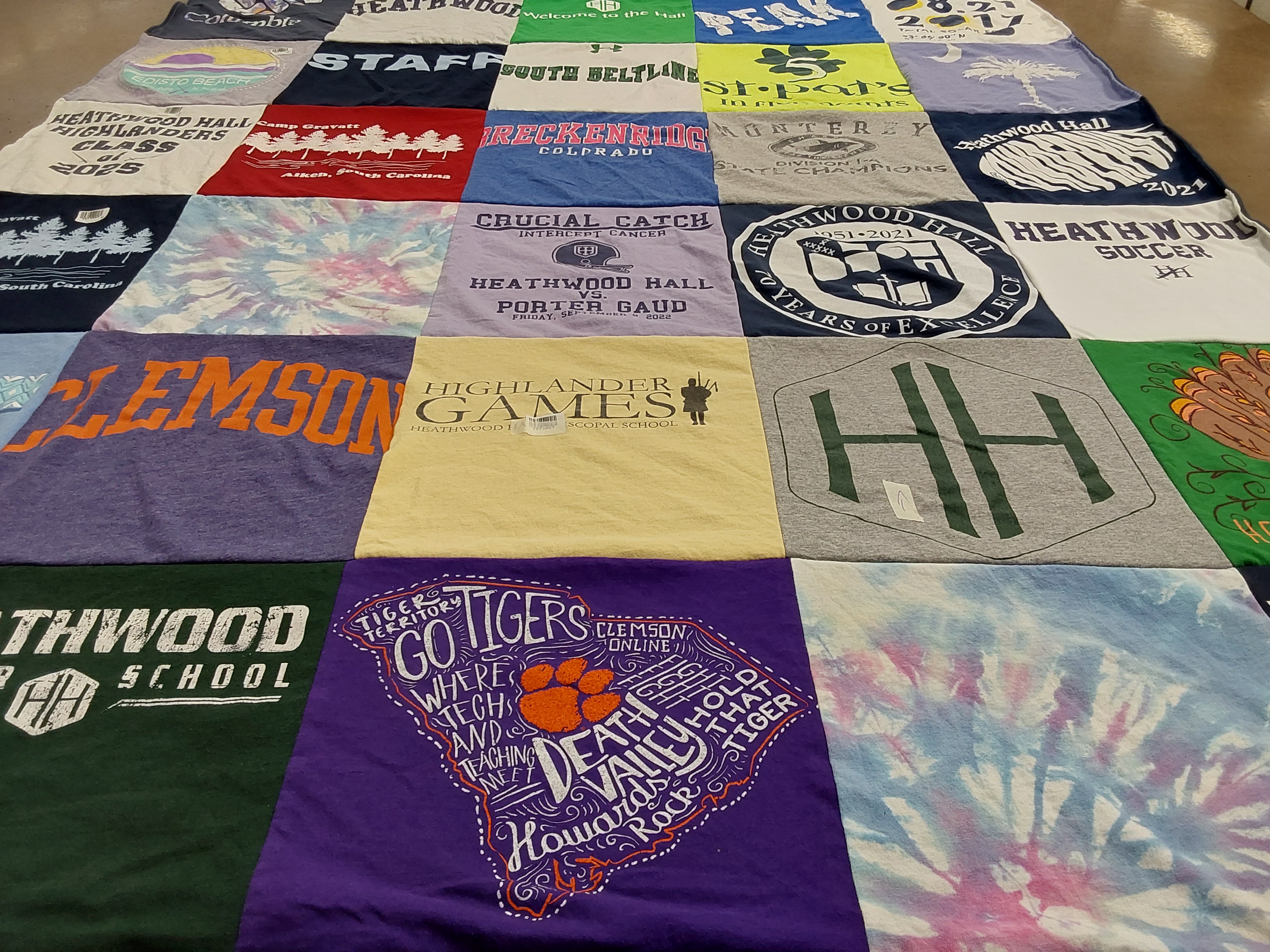 T-shirt quilt featuring clemson tigers by Liza from SC