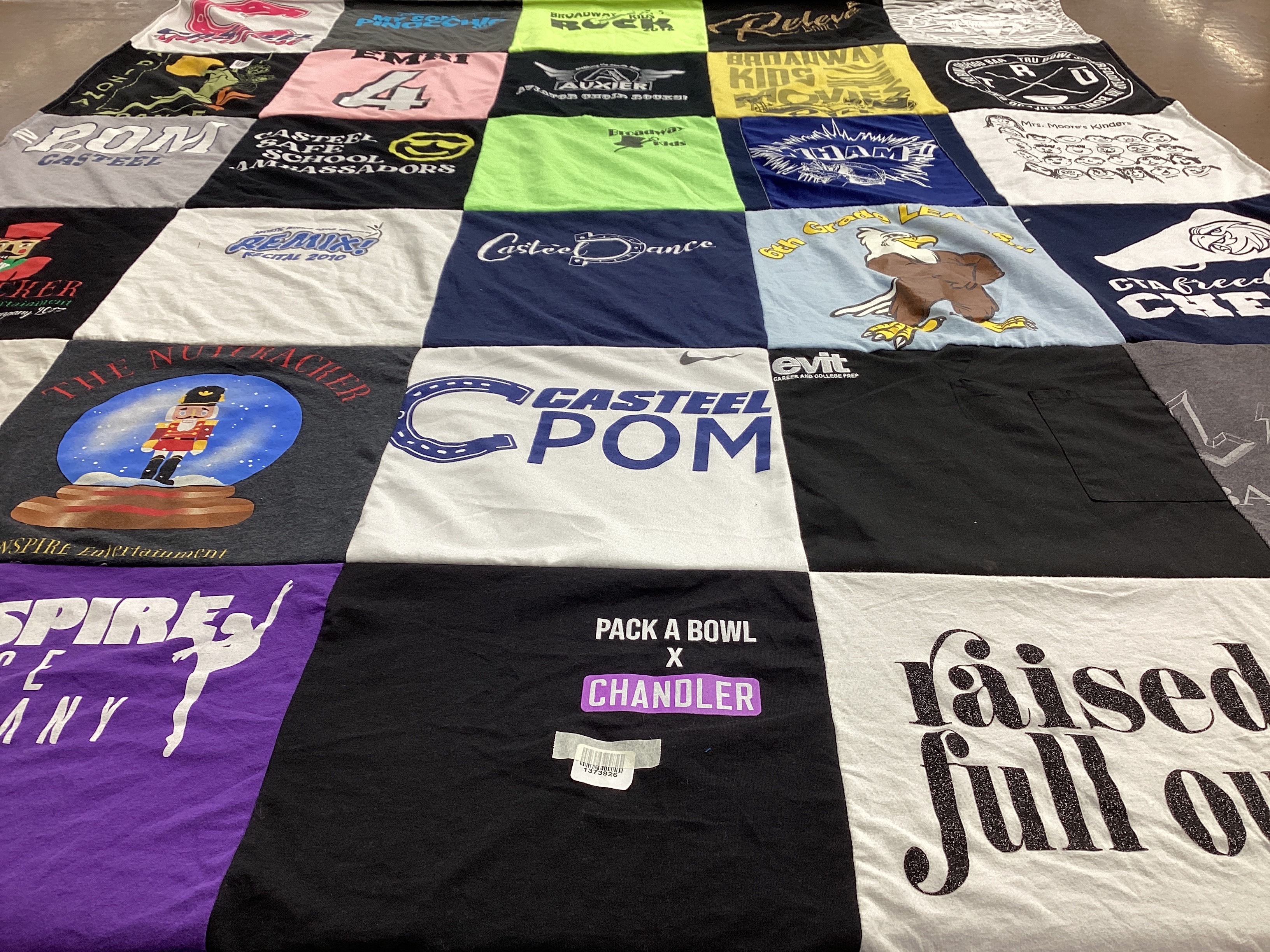 T-shirt quilt from casteel high school by U from AZ