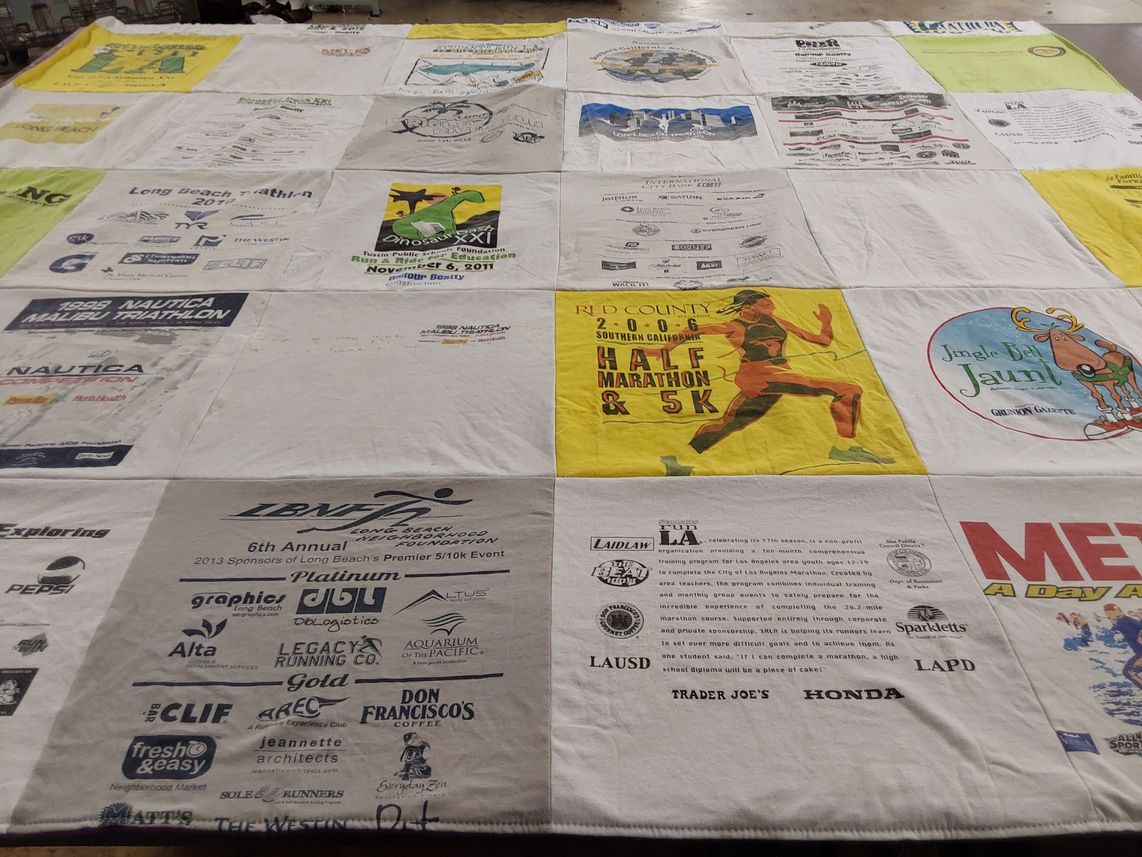 T-shirt quilt from long beach state university by Walter from CA