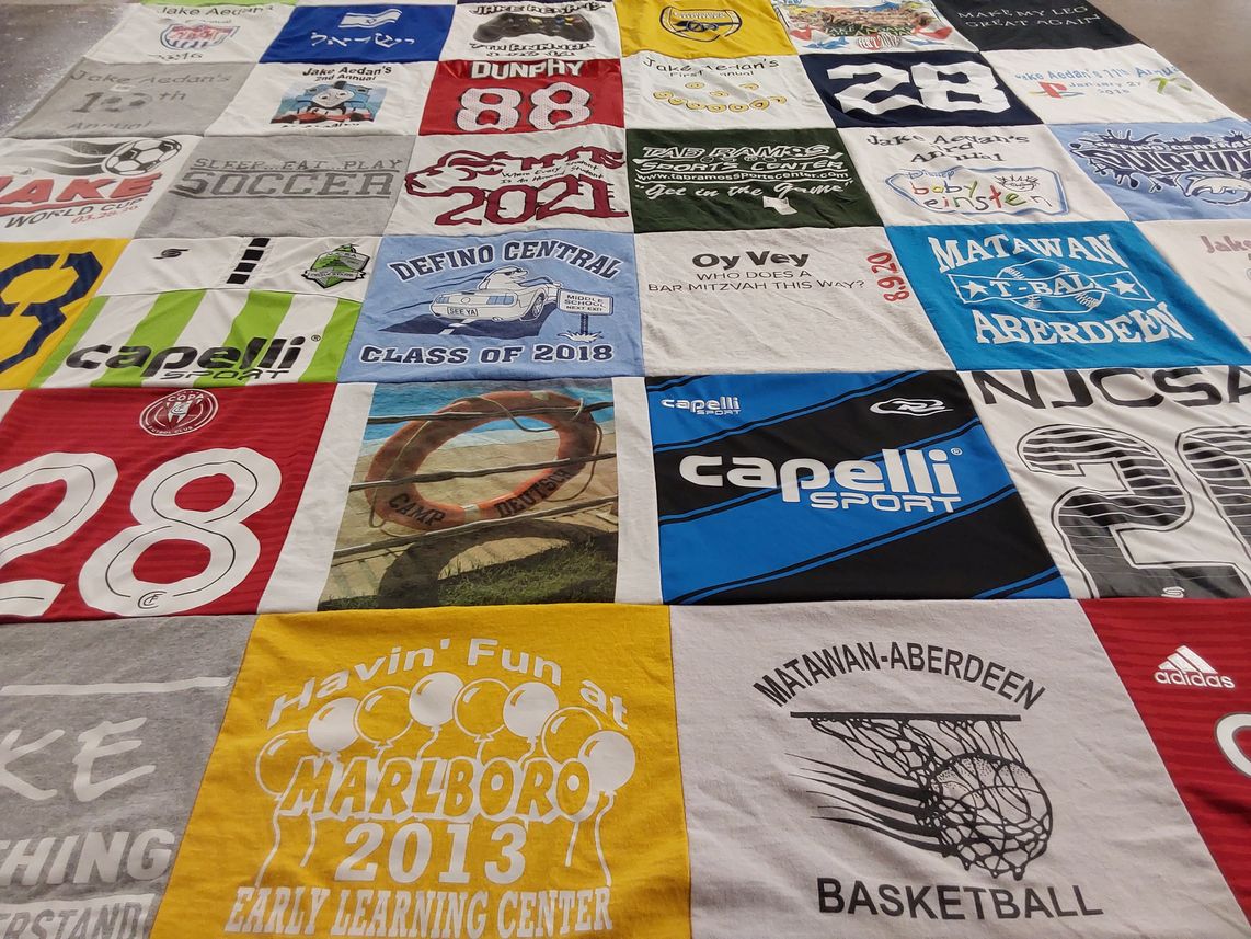 T-shirt quilt featuring matawan-aberdeen basketball by Cori from NJ