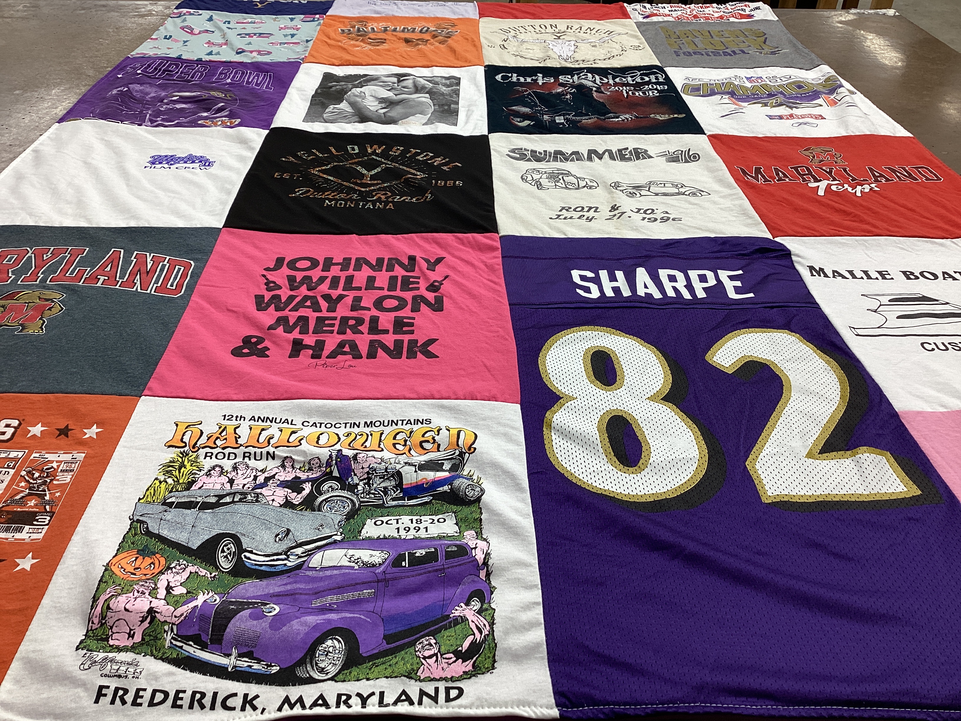 T-shirt quilt featuring university of maryland football by Ellen from MD