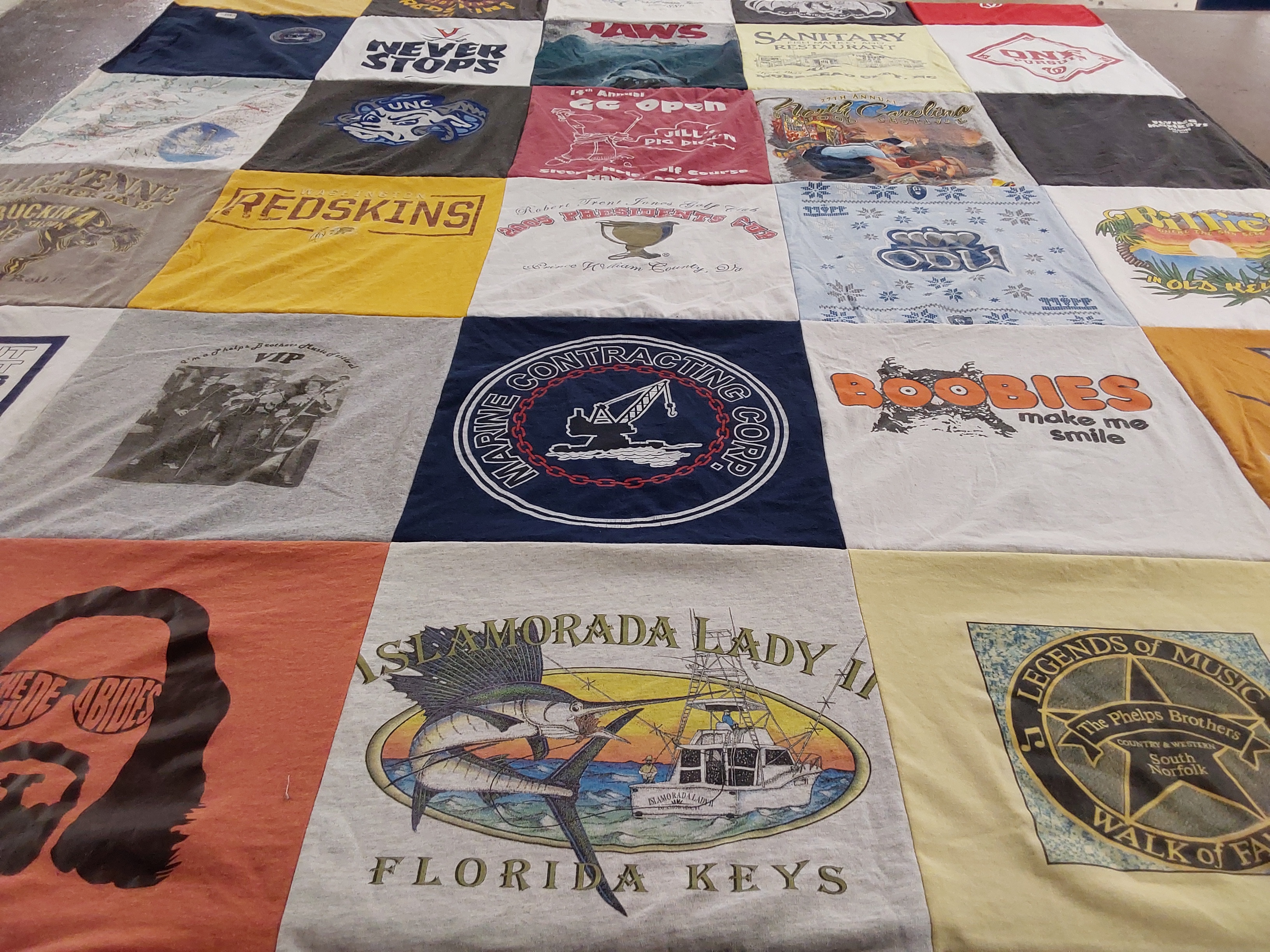 T-shirt quilt from old dominion university, university of north carolina by Kimberly from VA
