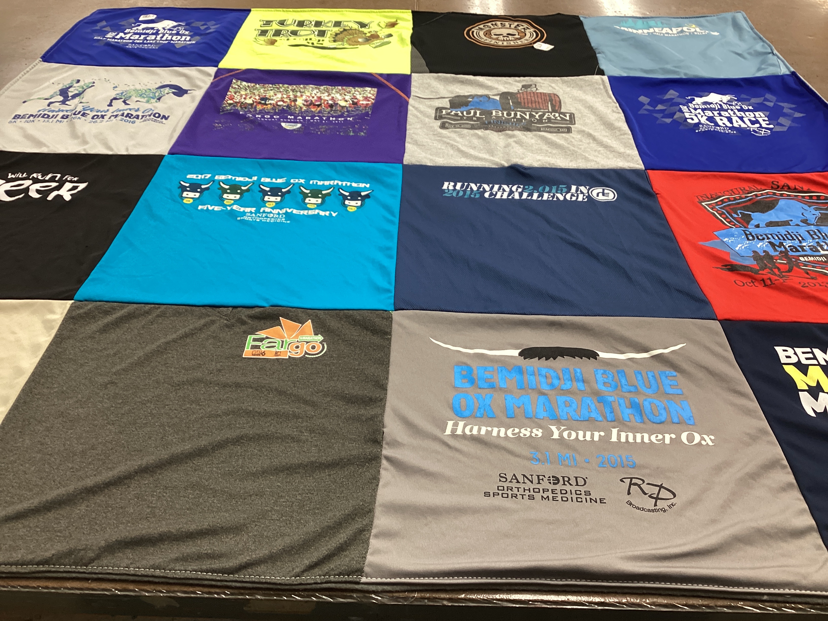 T-shirt quilt from five year university by lindsay from SD
