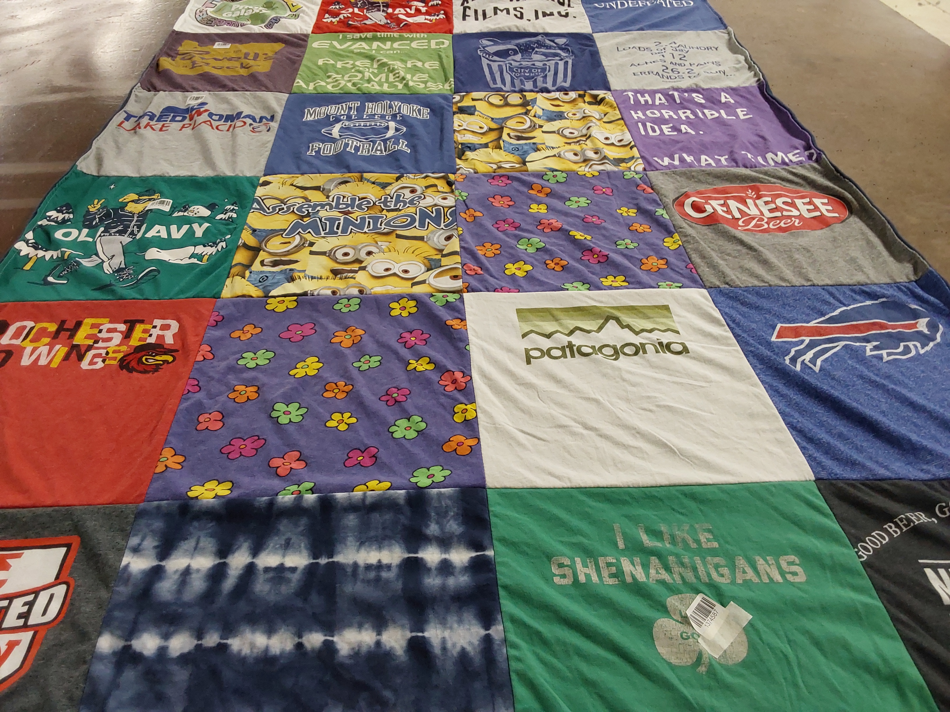 T-shirt quilt featuring buffalo bills by Cassandra from NY