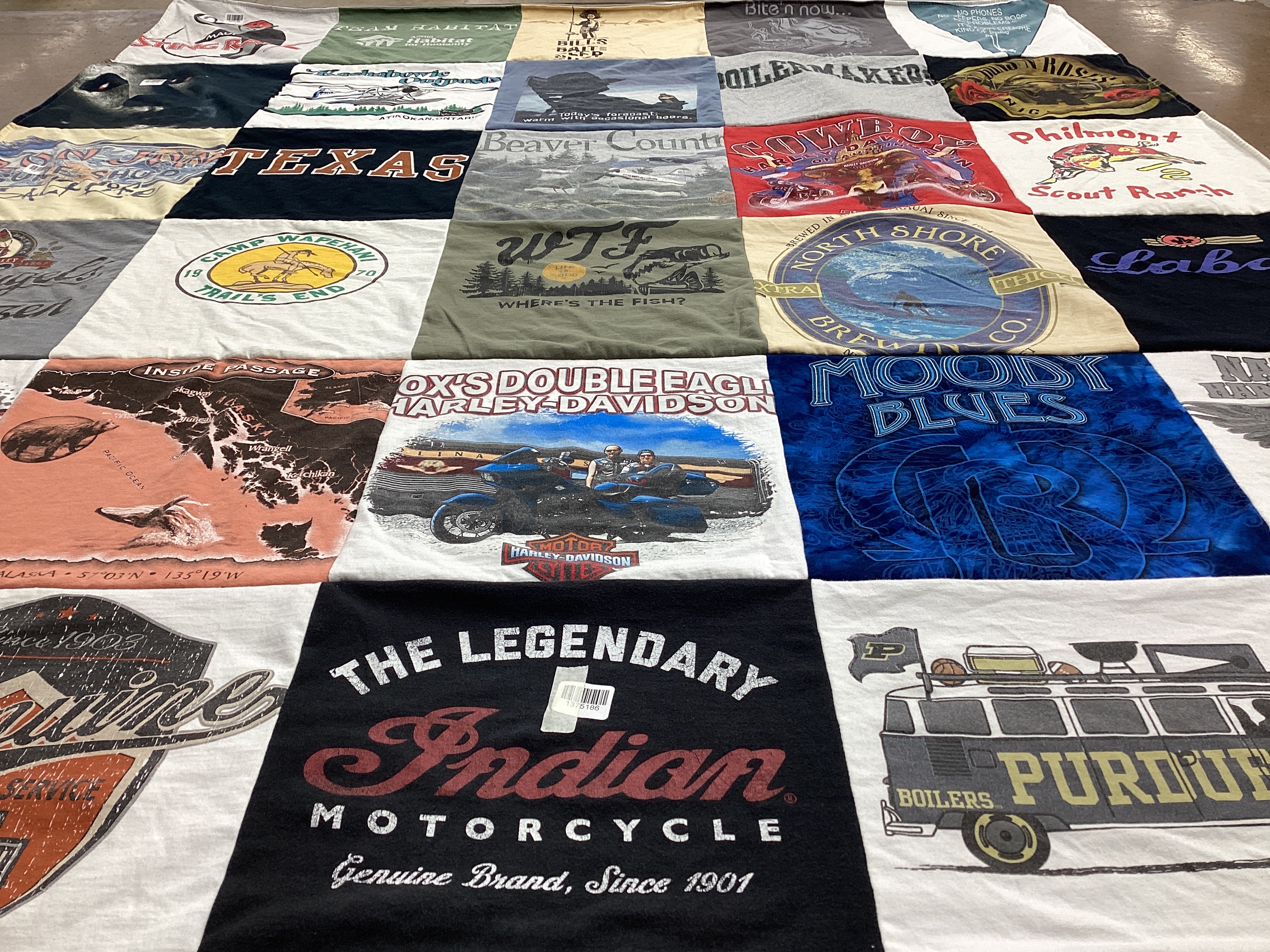 T-shirt quilt featuring boilers by tim from NC