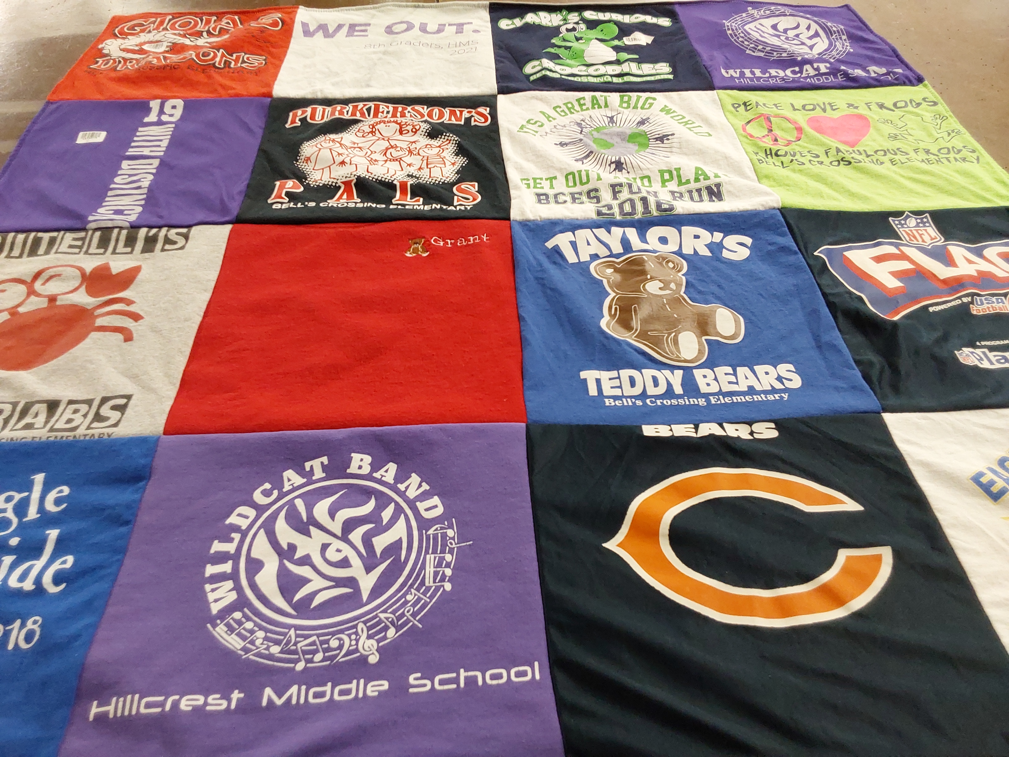 T-shirt quilt featuring bears by Windy from SC
