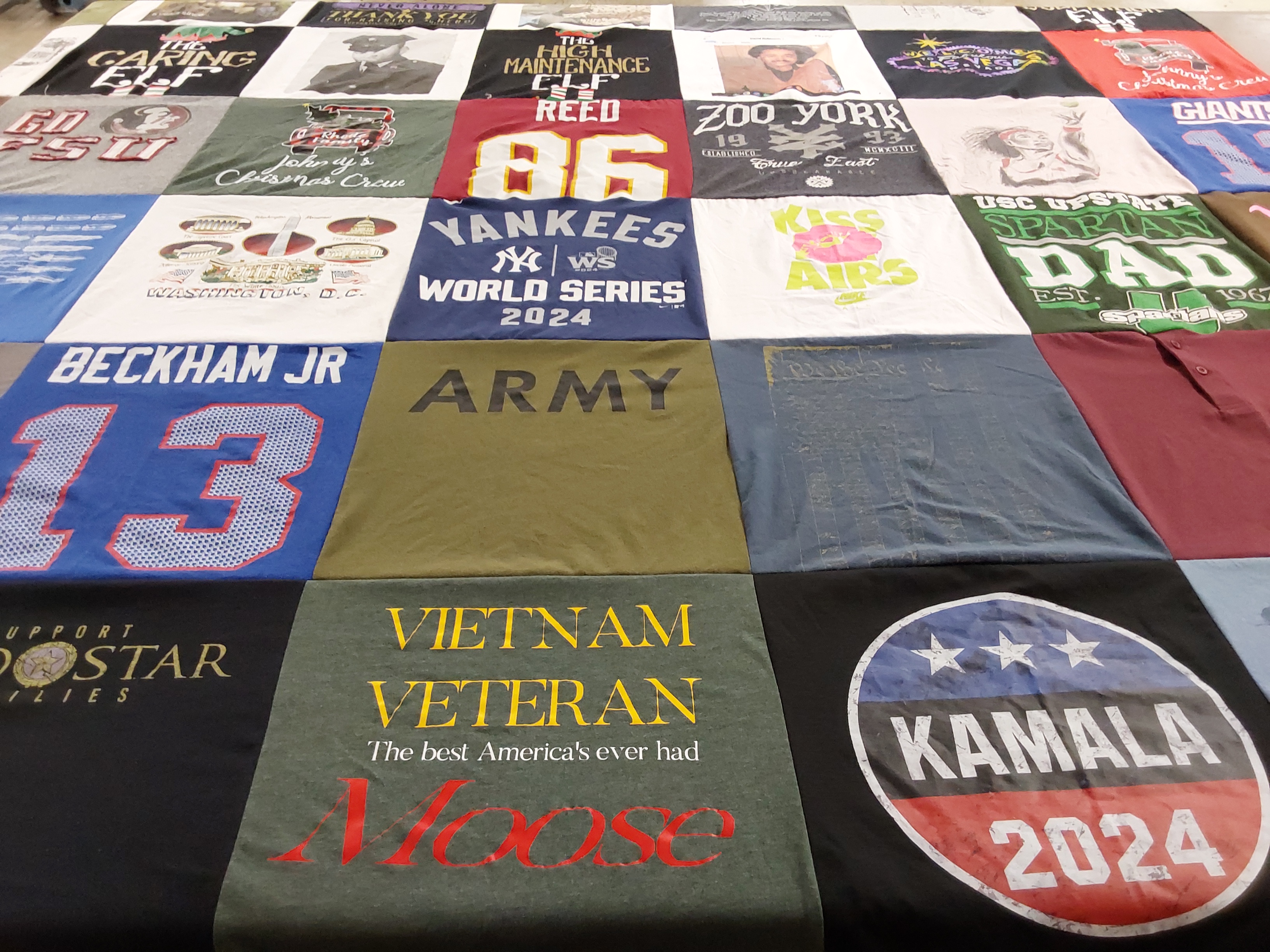 T-shirt quilt featuring yankees by mike from SC
