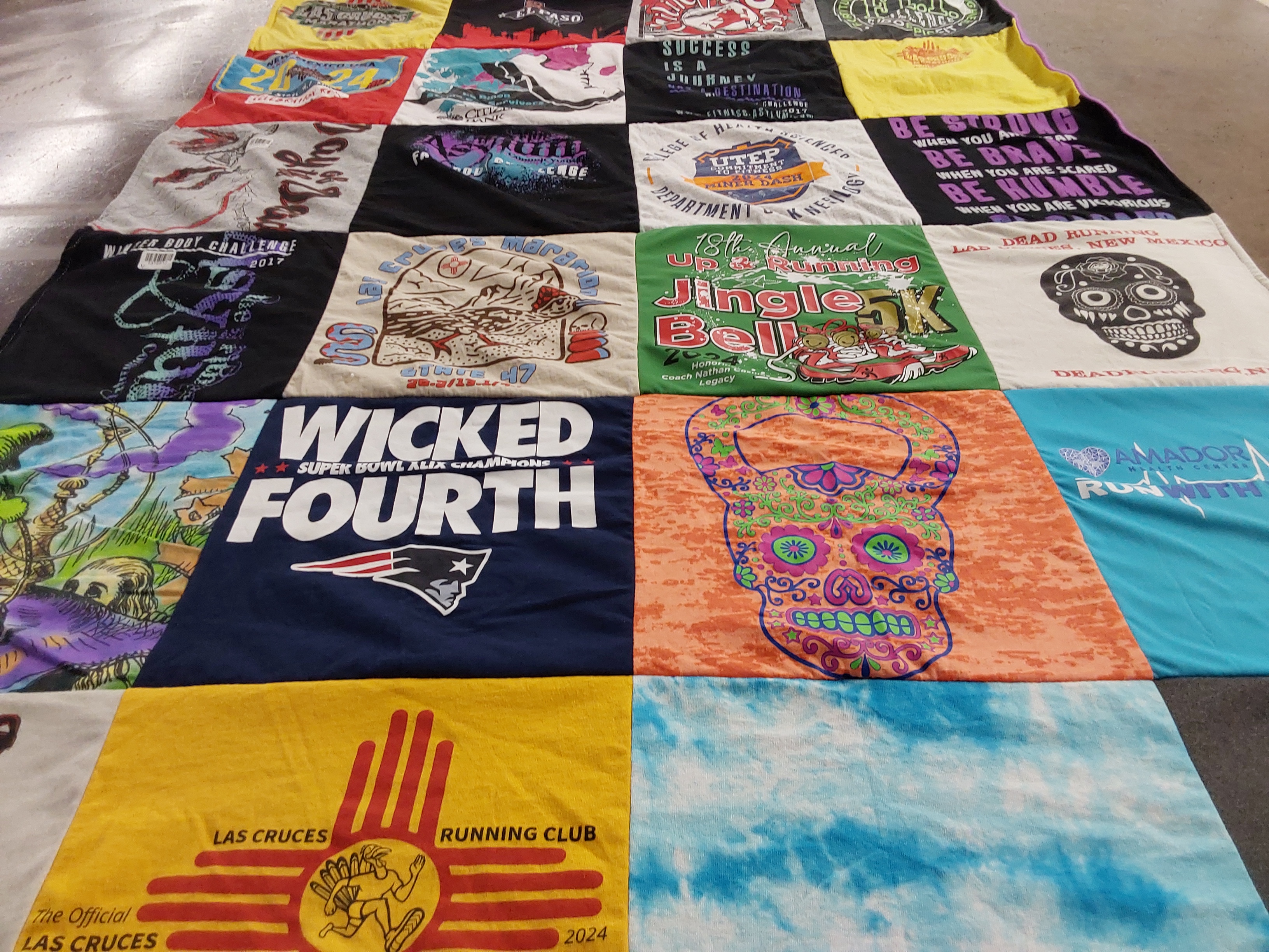 T-shirt quilt featuring new england patriots by Conce from NM