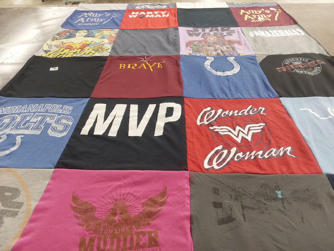 T-shirt quilt featuring indianapolis colts by Cooper from MI