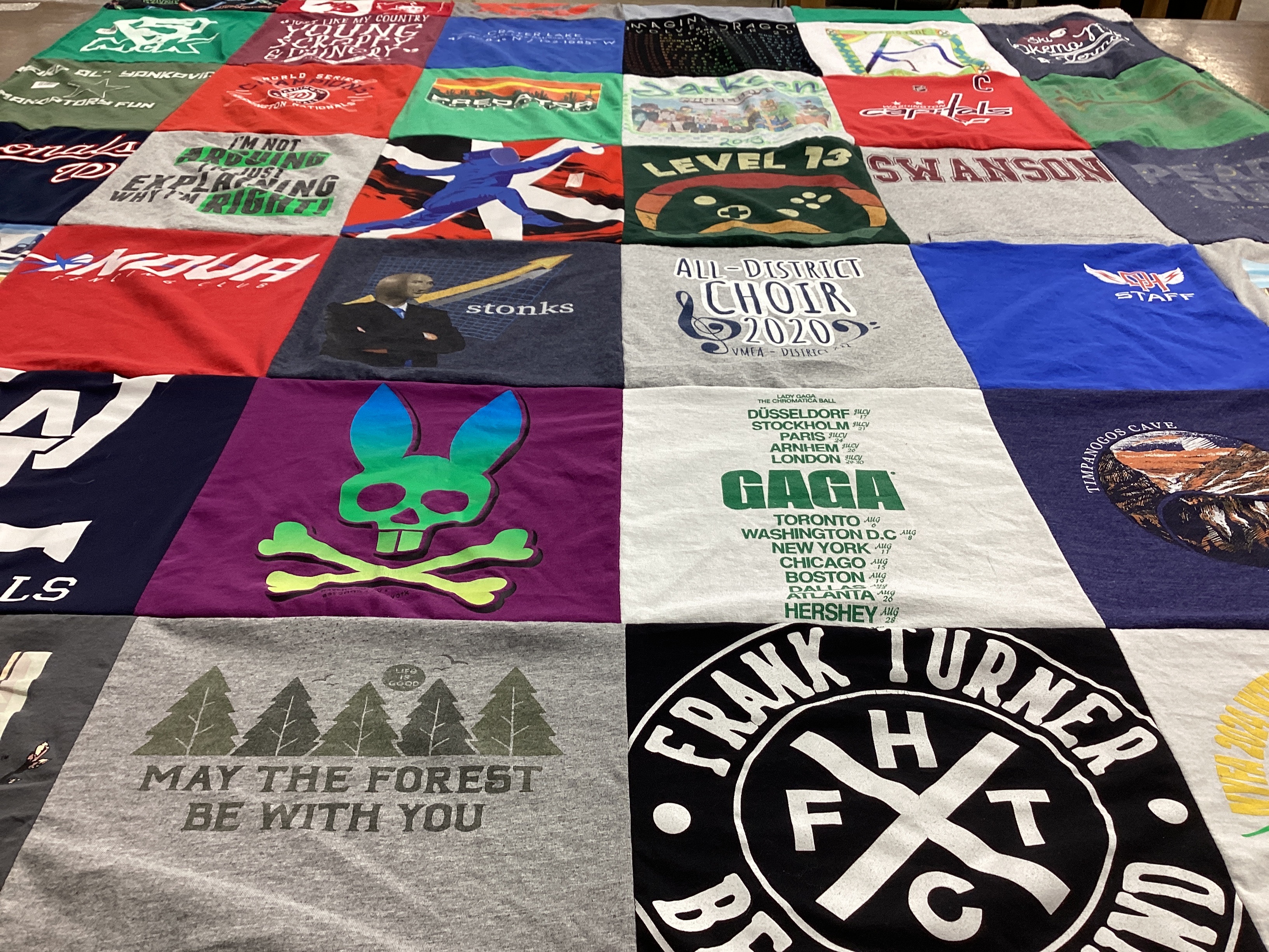 T-shirt quilt from swanson high school by Christine from VA