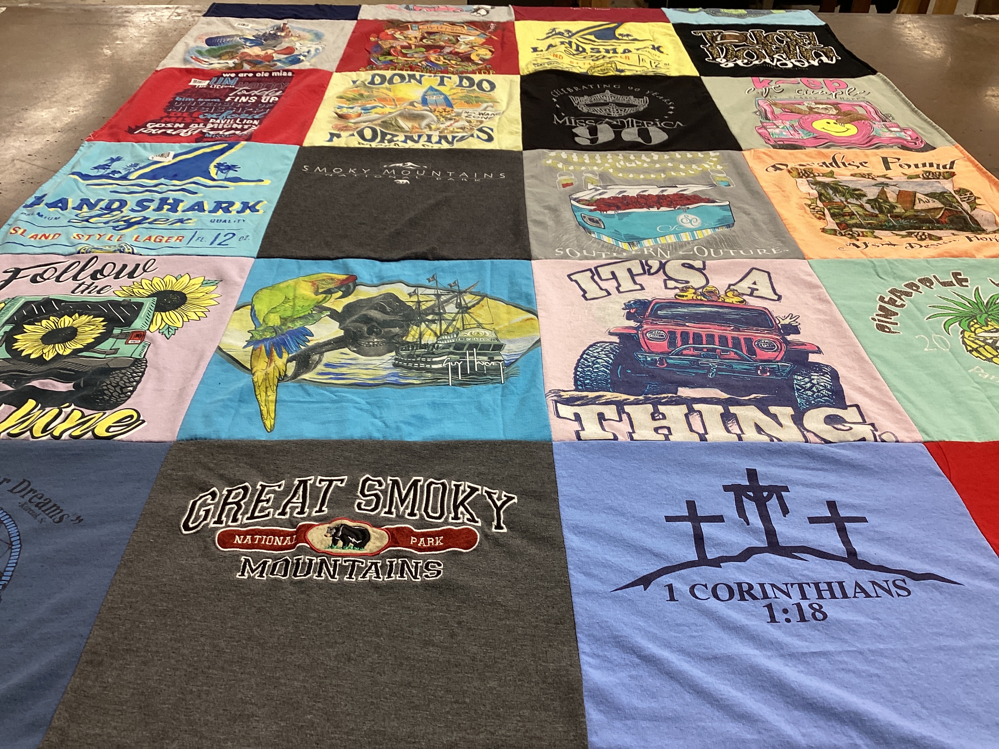 T-shirt quilt with nature, outdoors themes by SONNY from MS