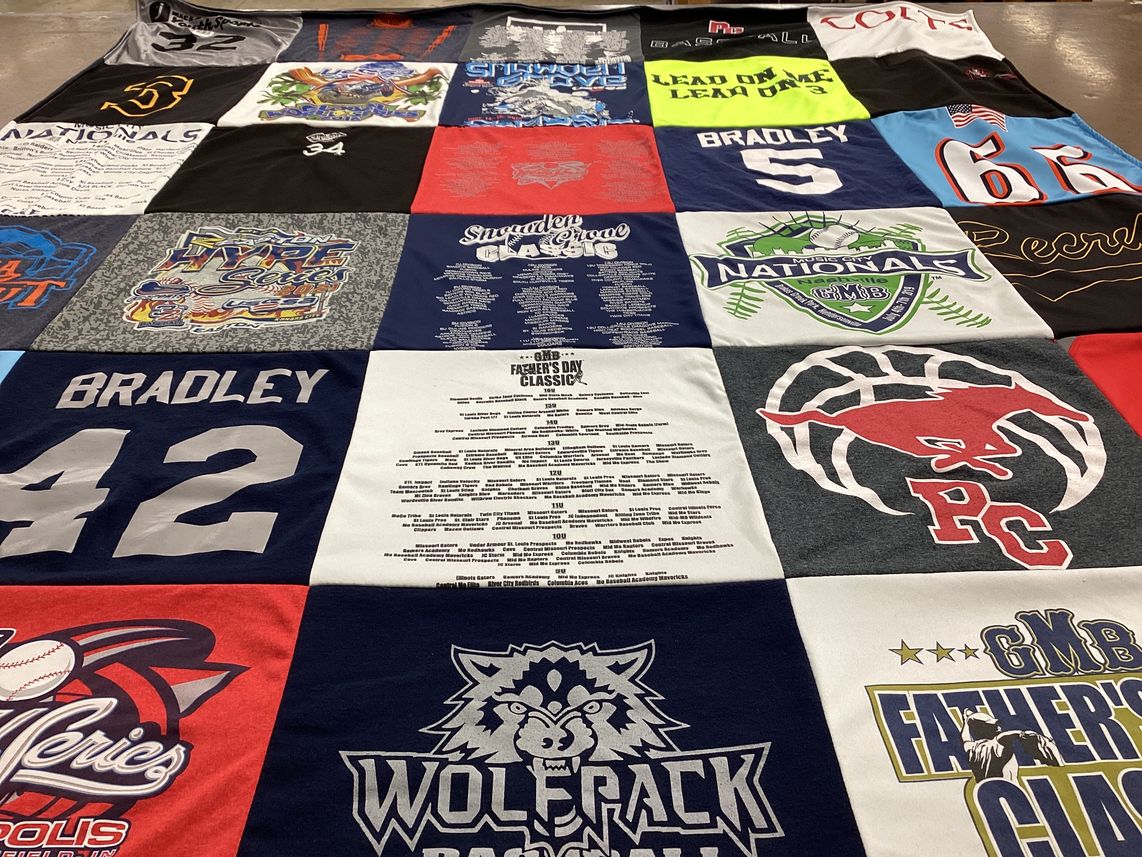 T-shirt quilt featuring wolfpack, nationals by Sheri from MO