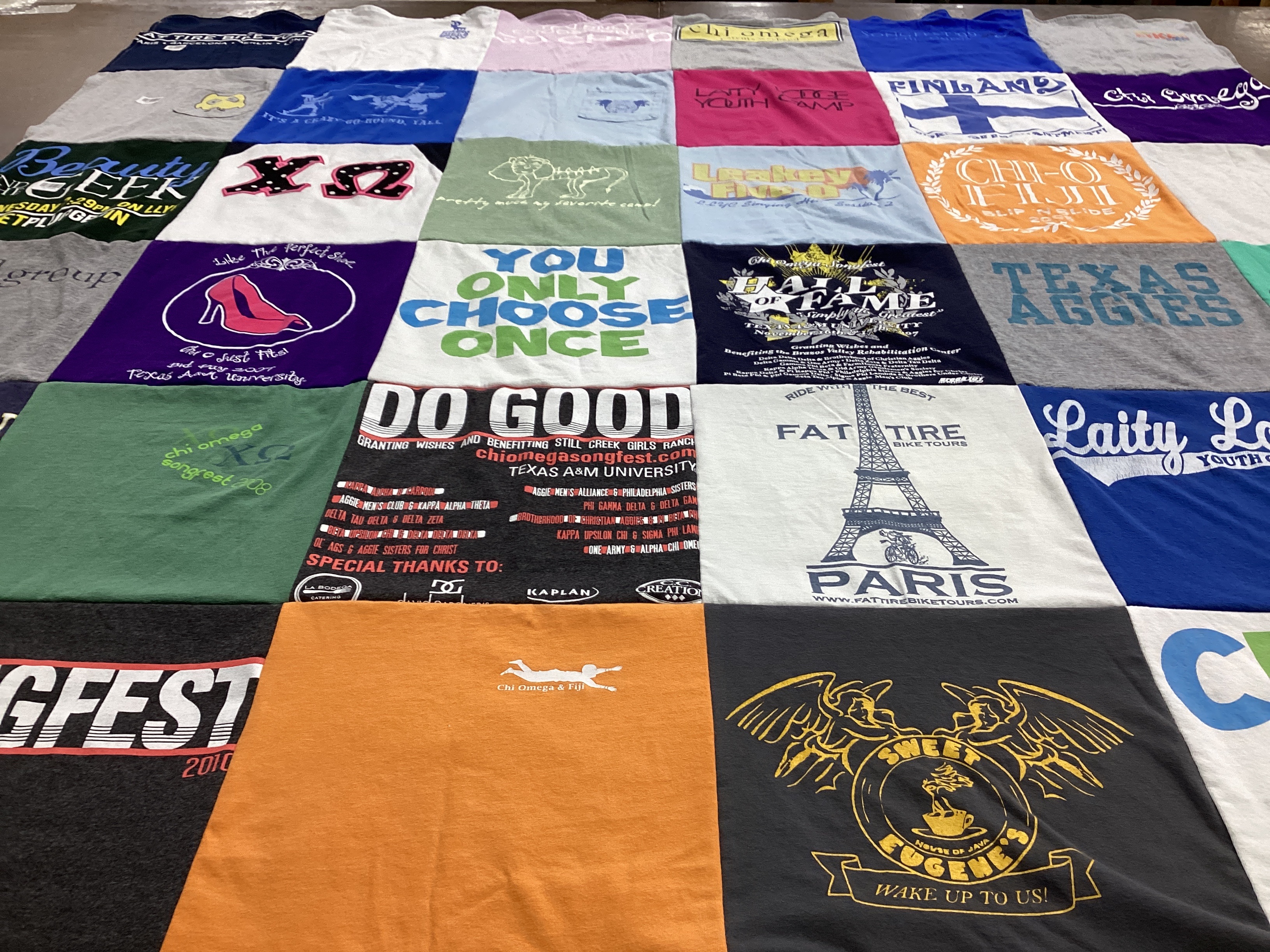 T-shirt quilt from texas a&m university by Anna from TX