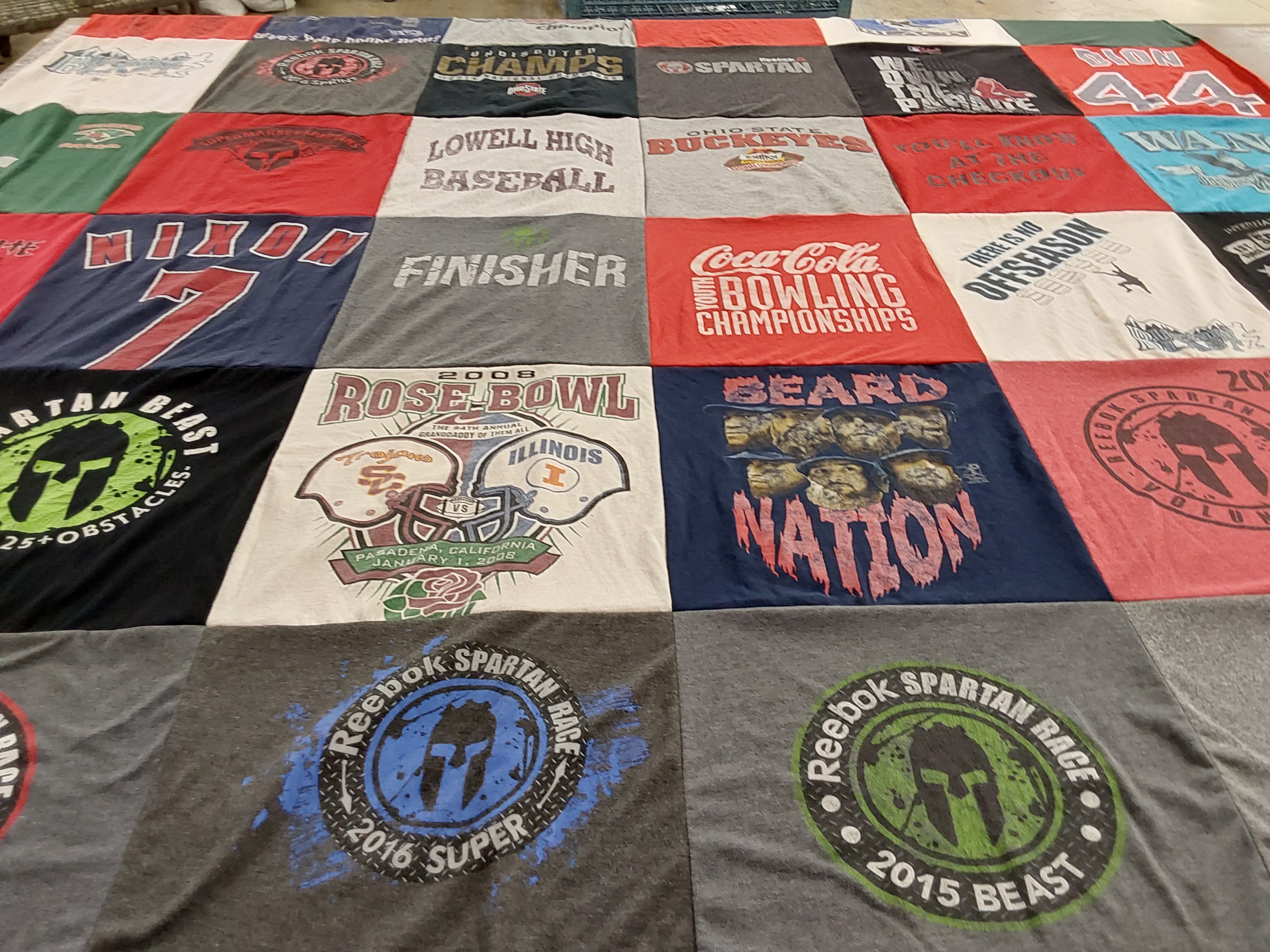T-shirt quilt featuring ohio state university, usc trojans by Matthew from MA