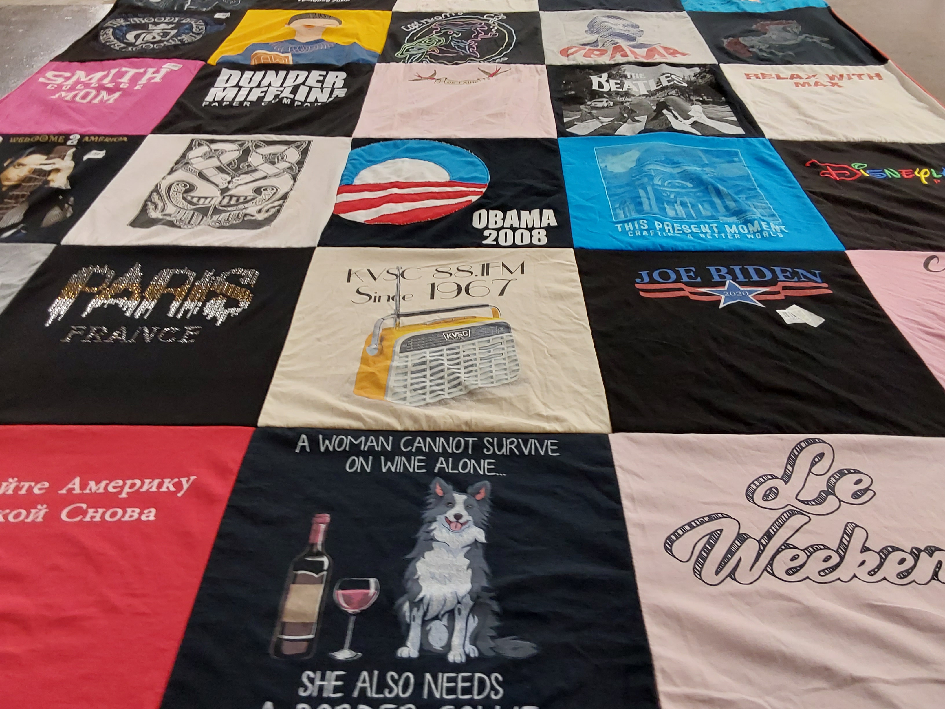 T-shirt quilt from kvsc 88.1 fm by BARBARA from MN