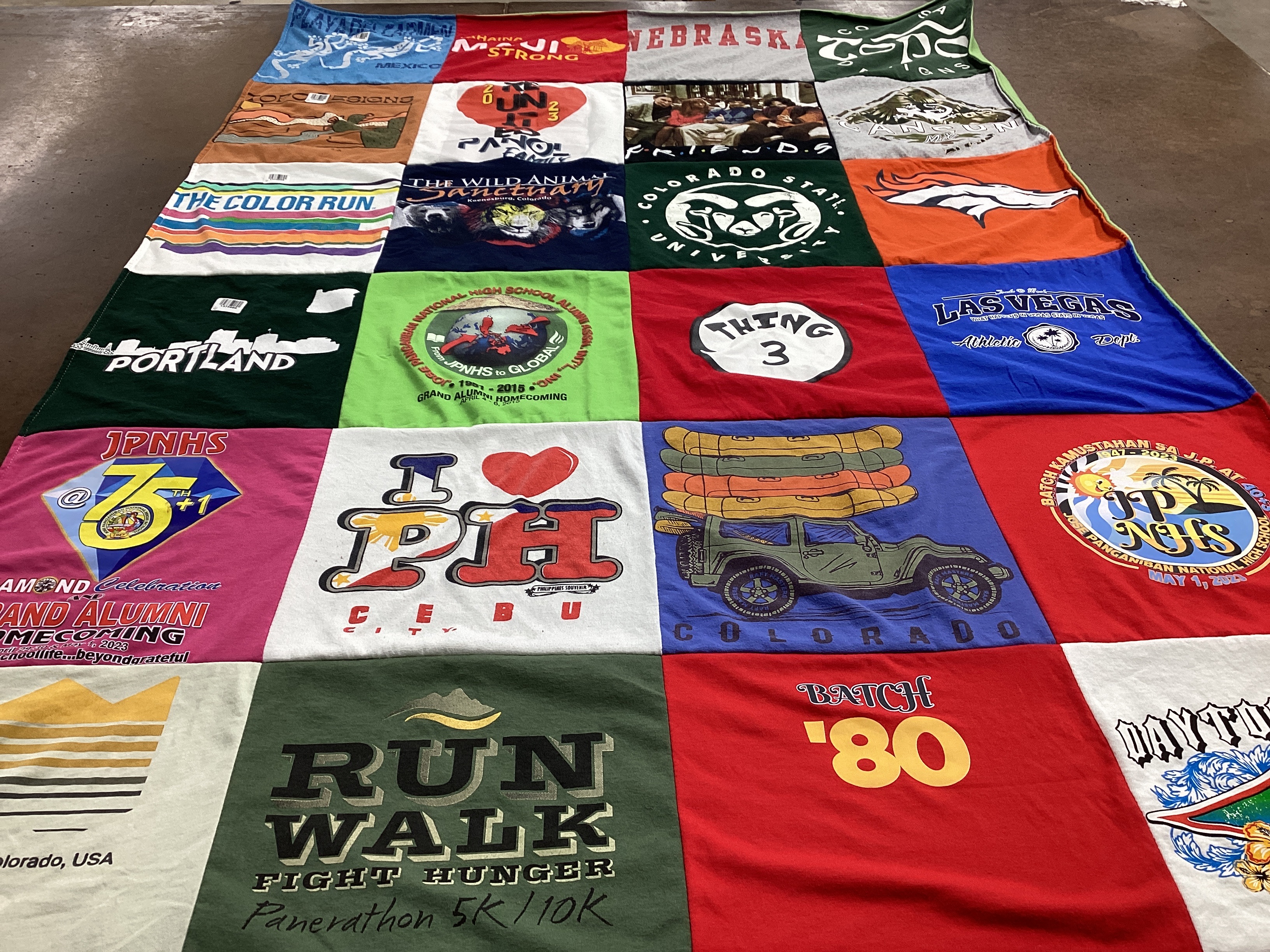 T-shirt quilt featuring denver broncos by Cynthia from CO