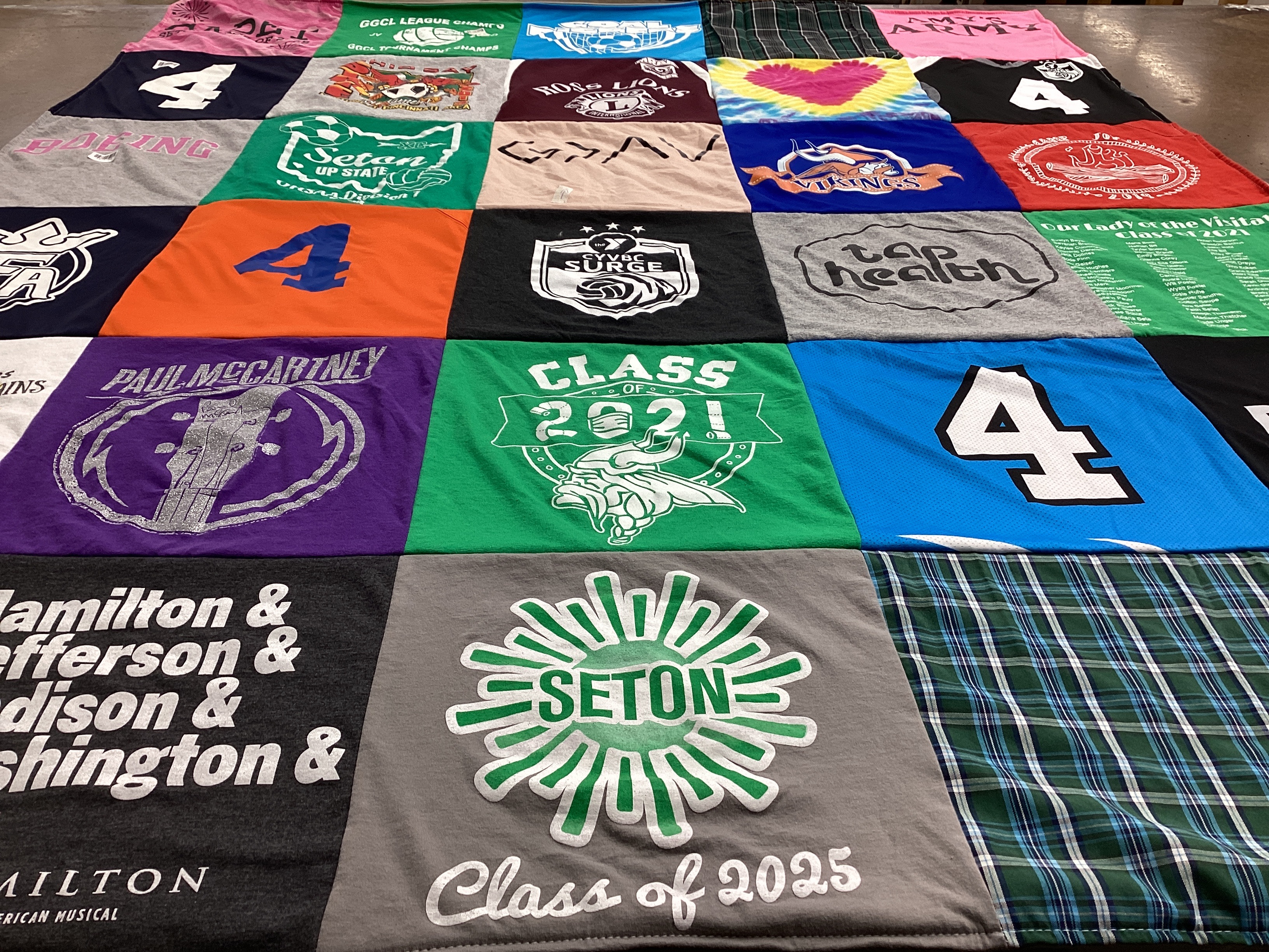 T-shirt quilt featuring vikings by Melissa from OH