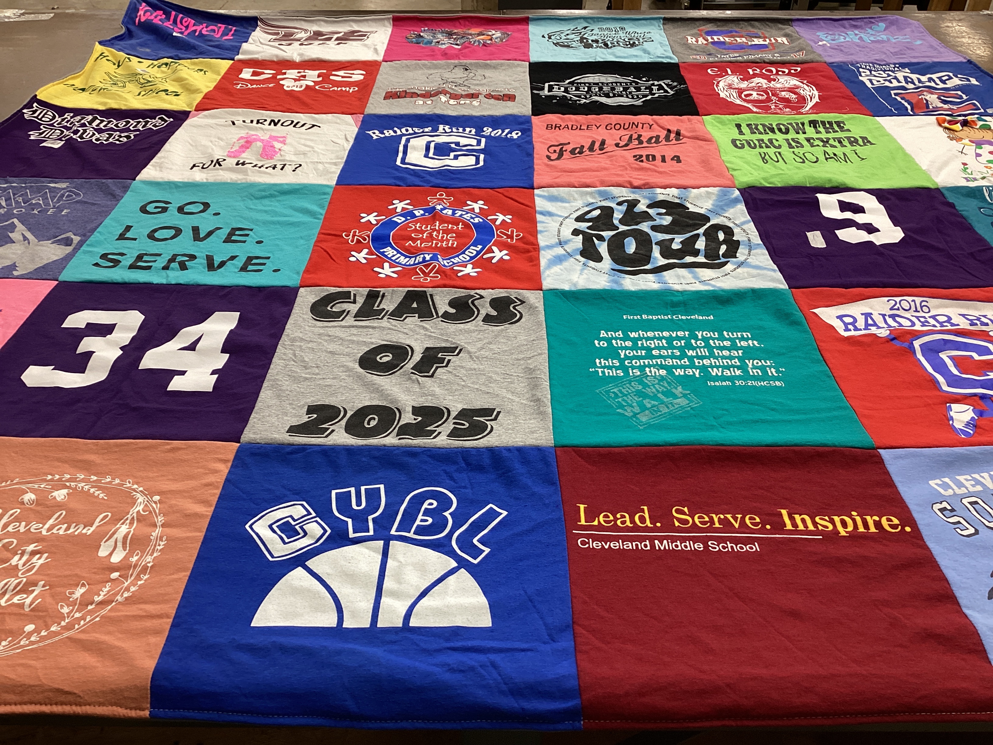 T-shirt quilt featuring cybl by Nicole from TN