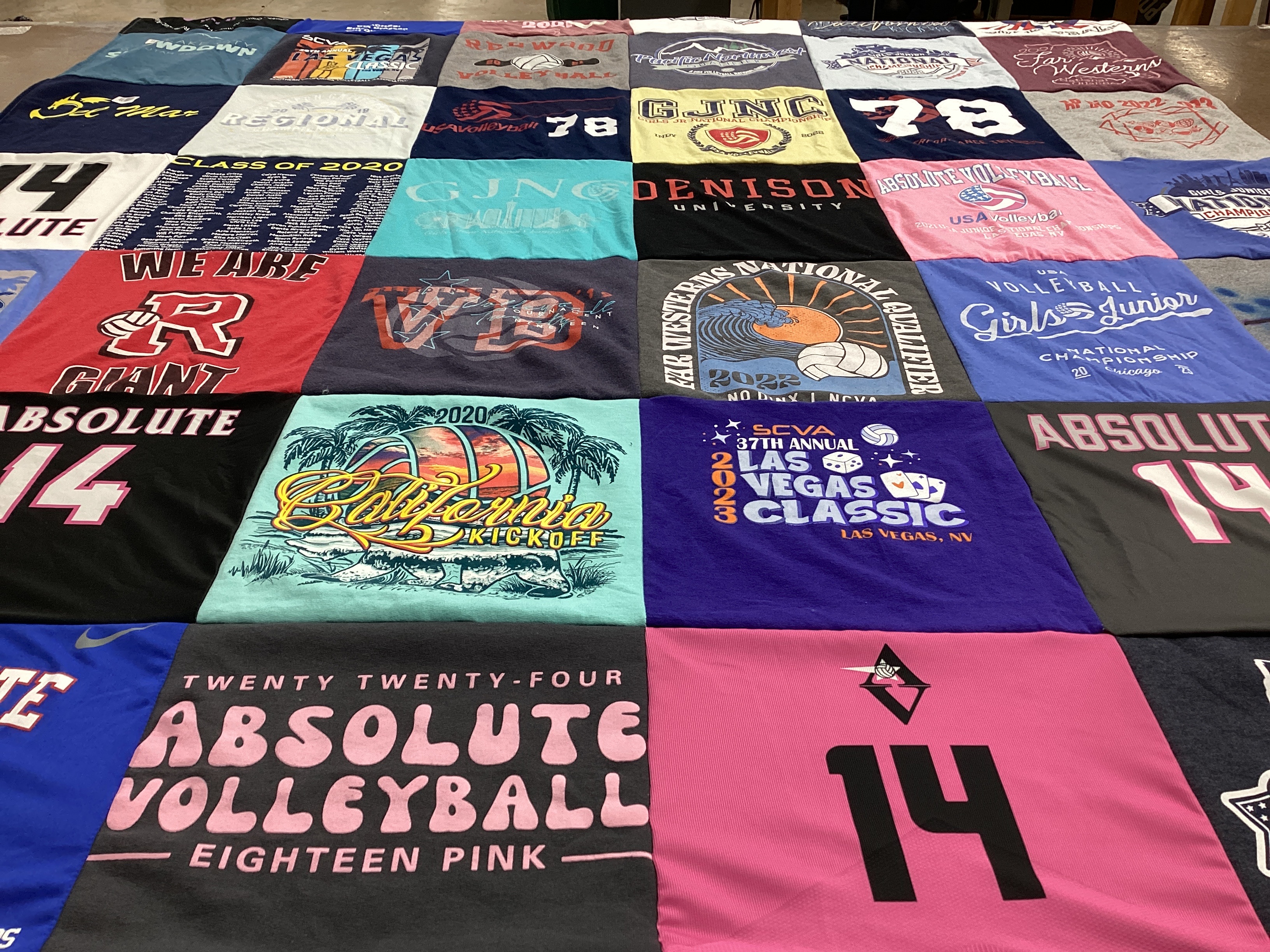 T-shirt quilt featuring absolute volleyball by Jennifer from CA