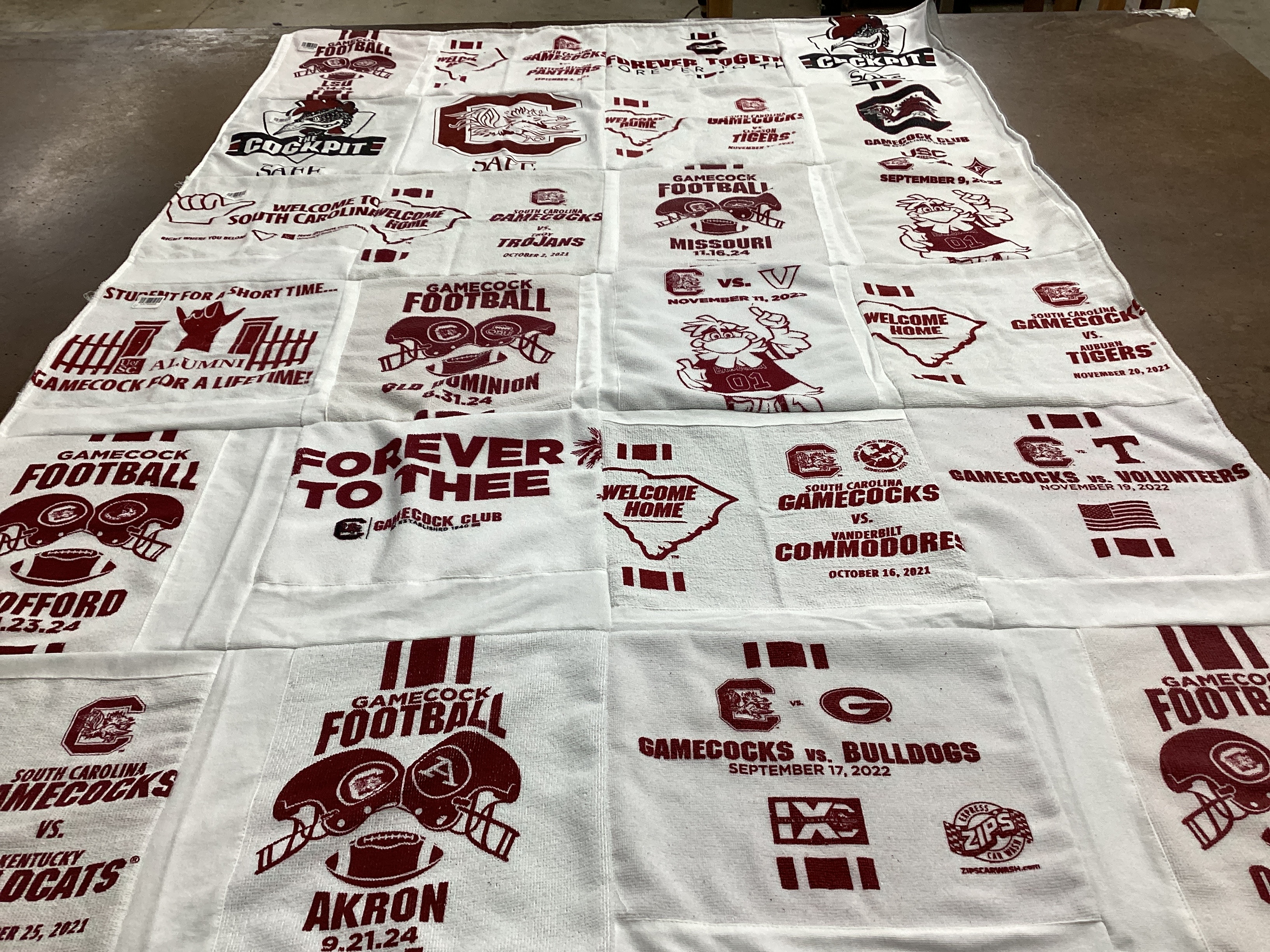 T-shirt quilt featuring south carolina gamecocks by Amy from GA