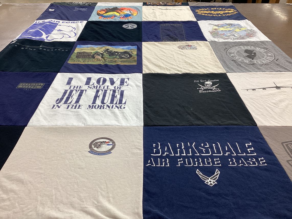 T-shirt quilt featuring 20th bomb squadron by JANE from FL