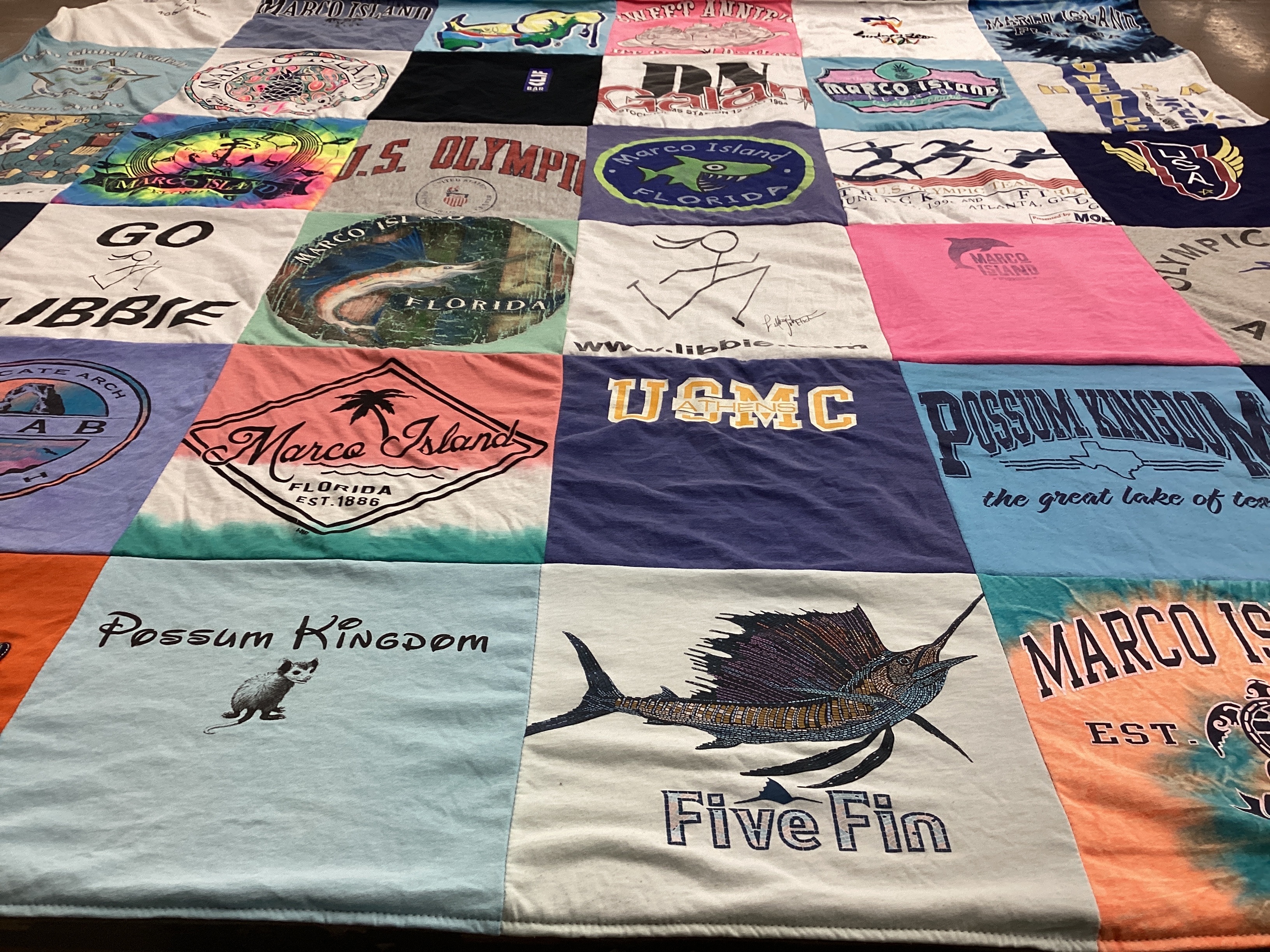 T-shirt quilt featuring us olympic team by libbie from CO