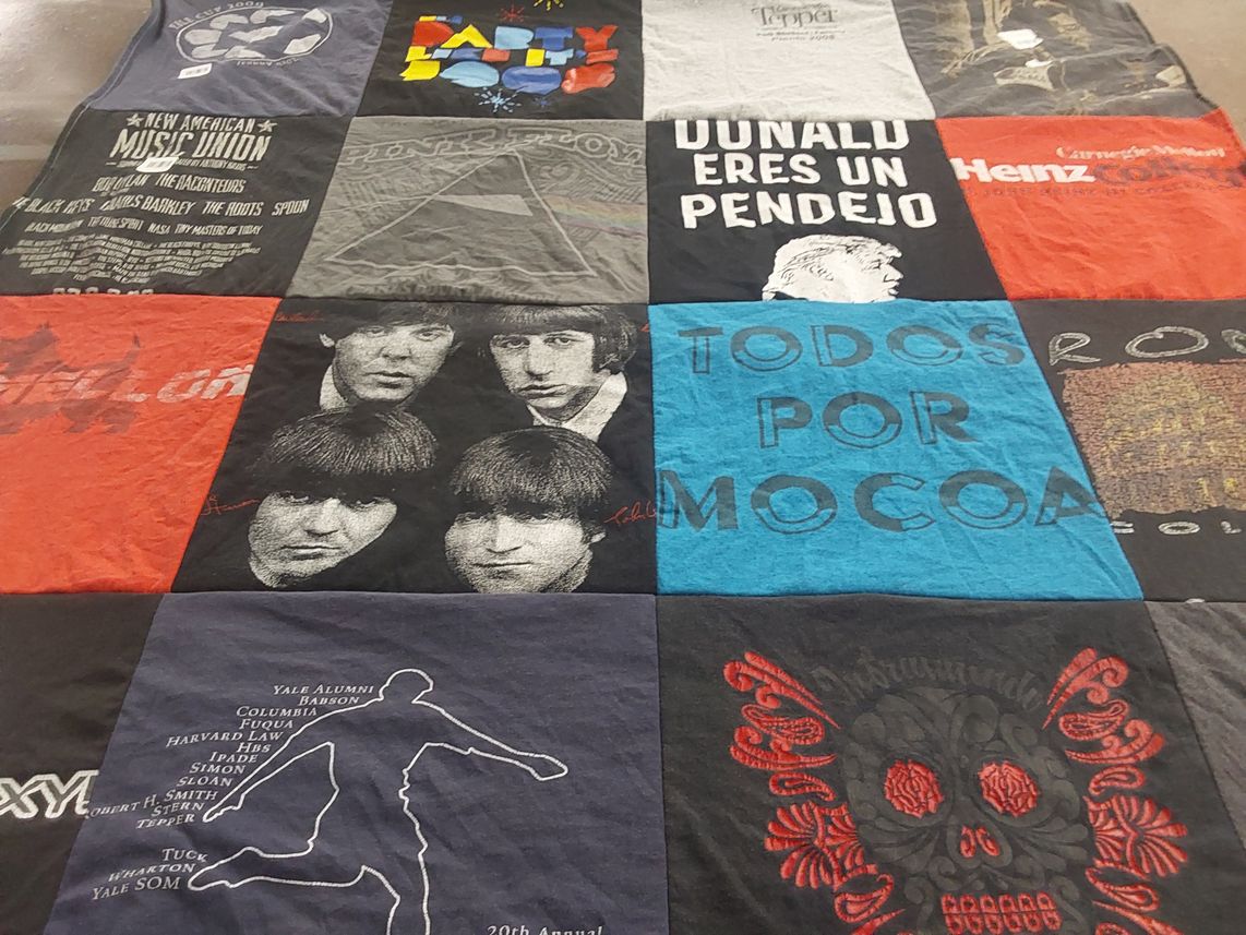 T-shirt quilt from harvard law school, yale university by Luis from DC