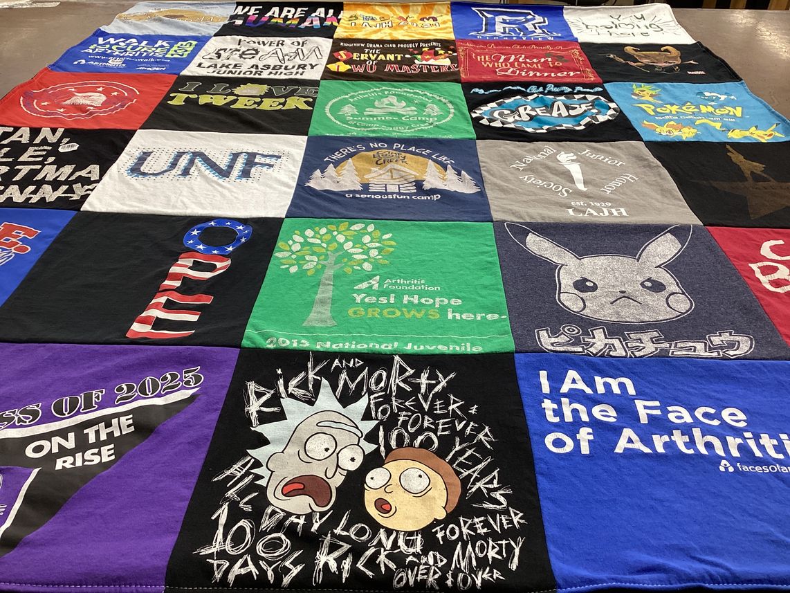 T-shirt quilt from university of north florida by Wendy from FL