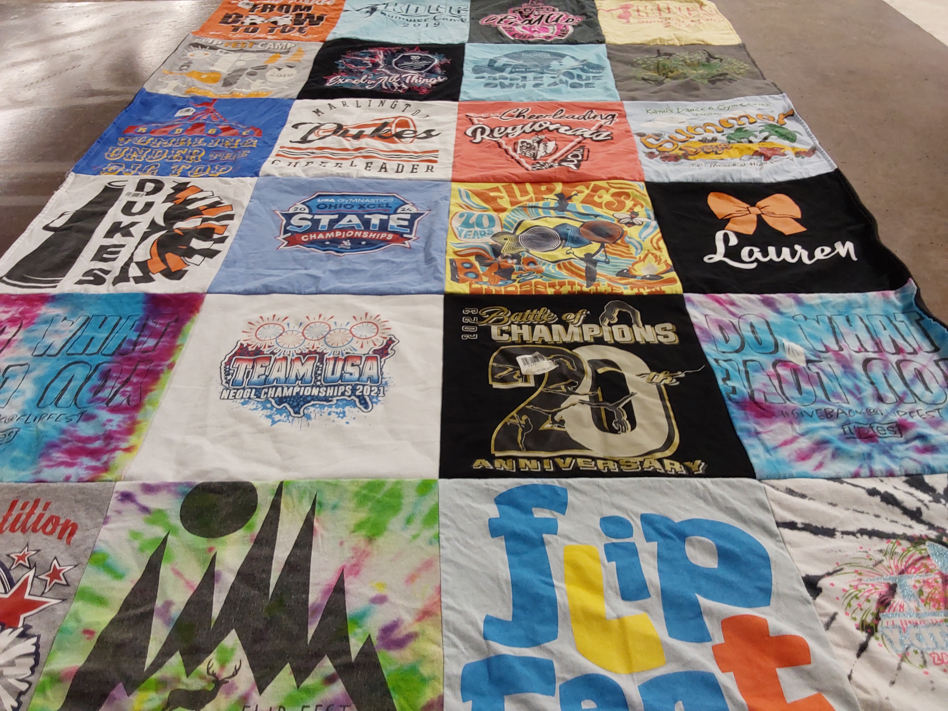 T-shirt quilt featuring team usa by Elizabeth from OH