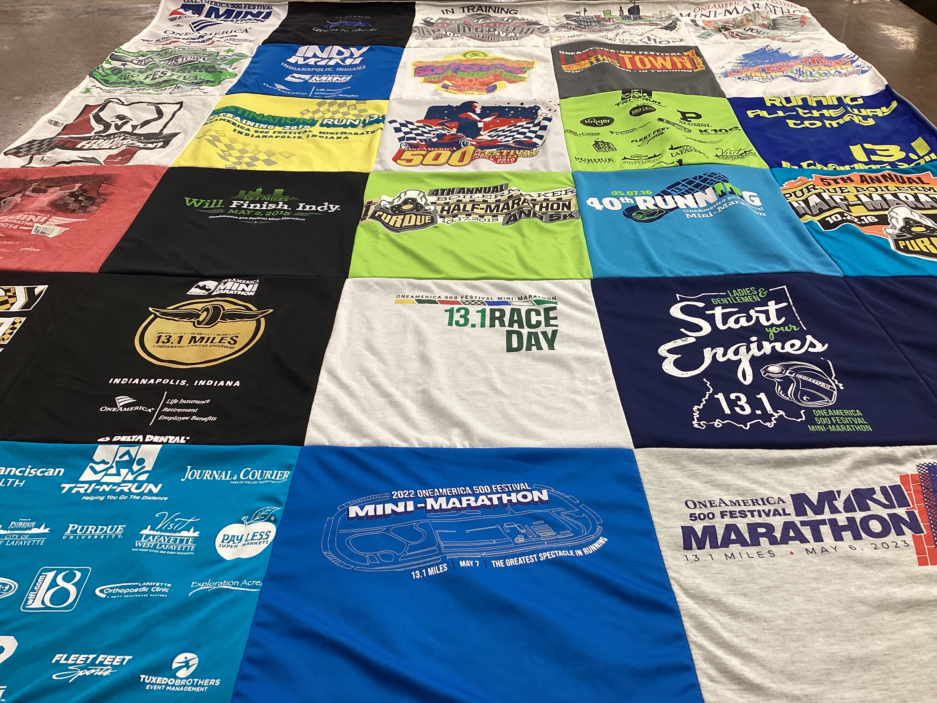 T-shirt quilt from purdue university by Linda from IN