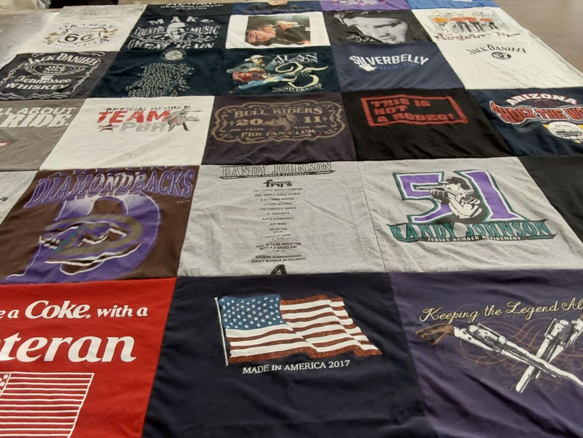 T-shirt quilt featuring arizona diamondbacks by Cliff from AZ