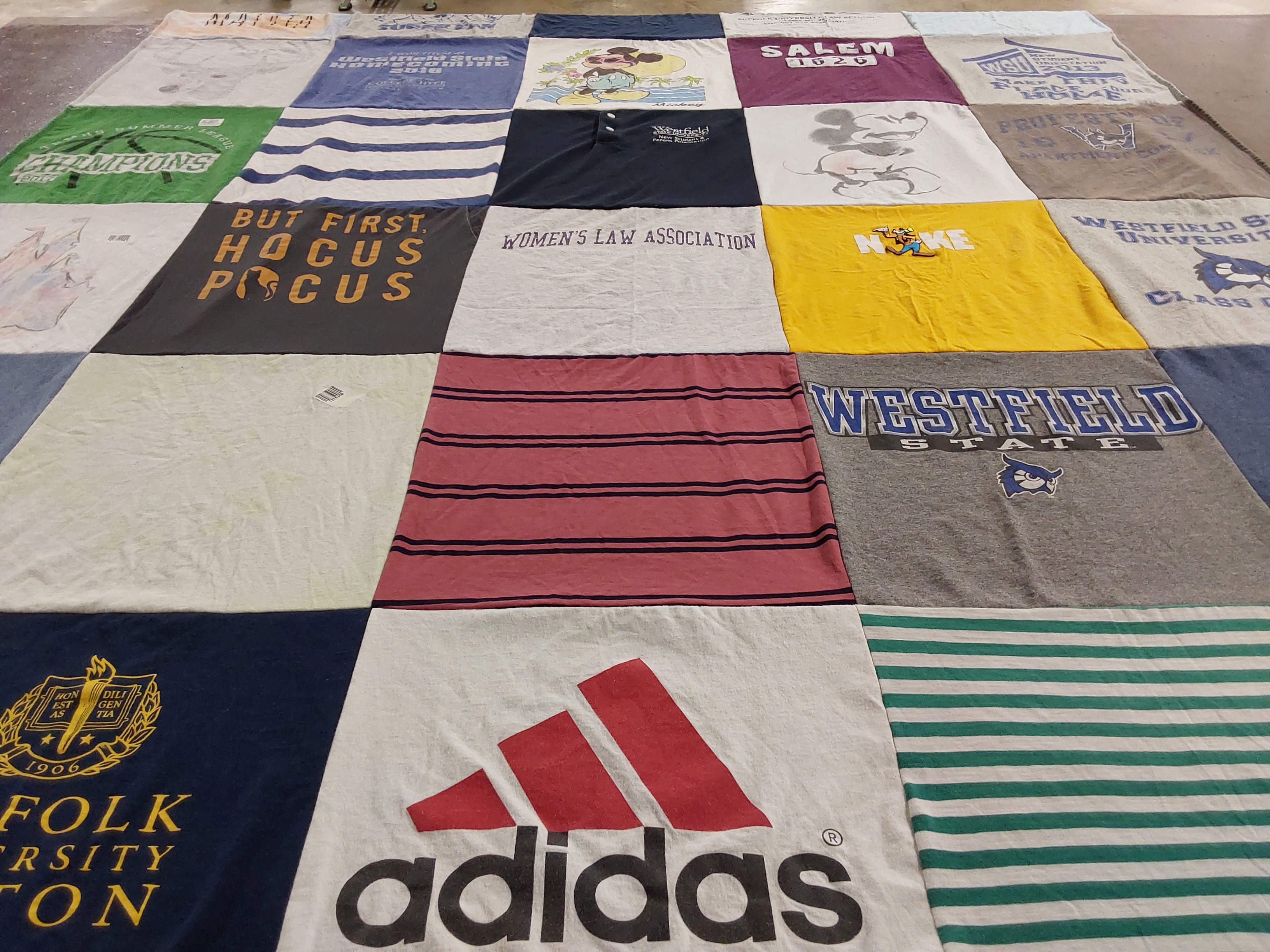 T-shirt quilt featuring westfield state university by Shannon from MA