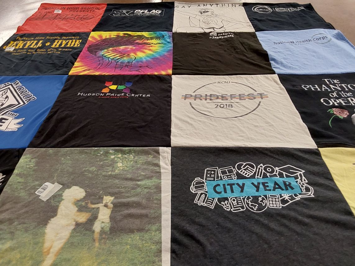 T-shirt quilt from franklin high school by Regina from NY
