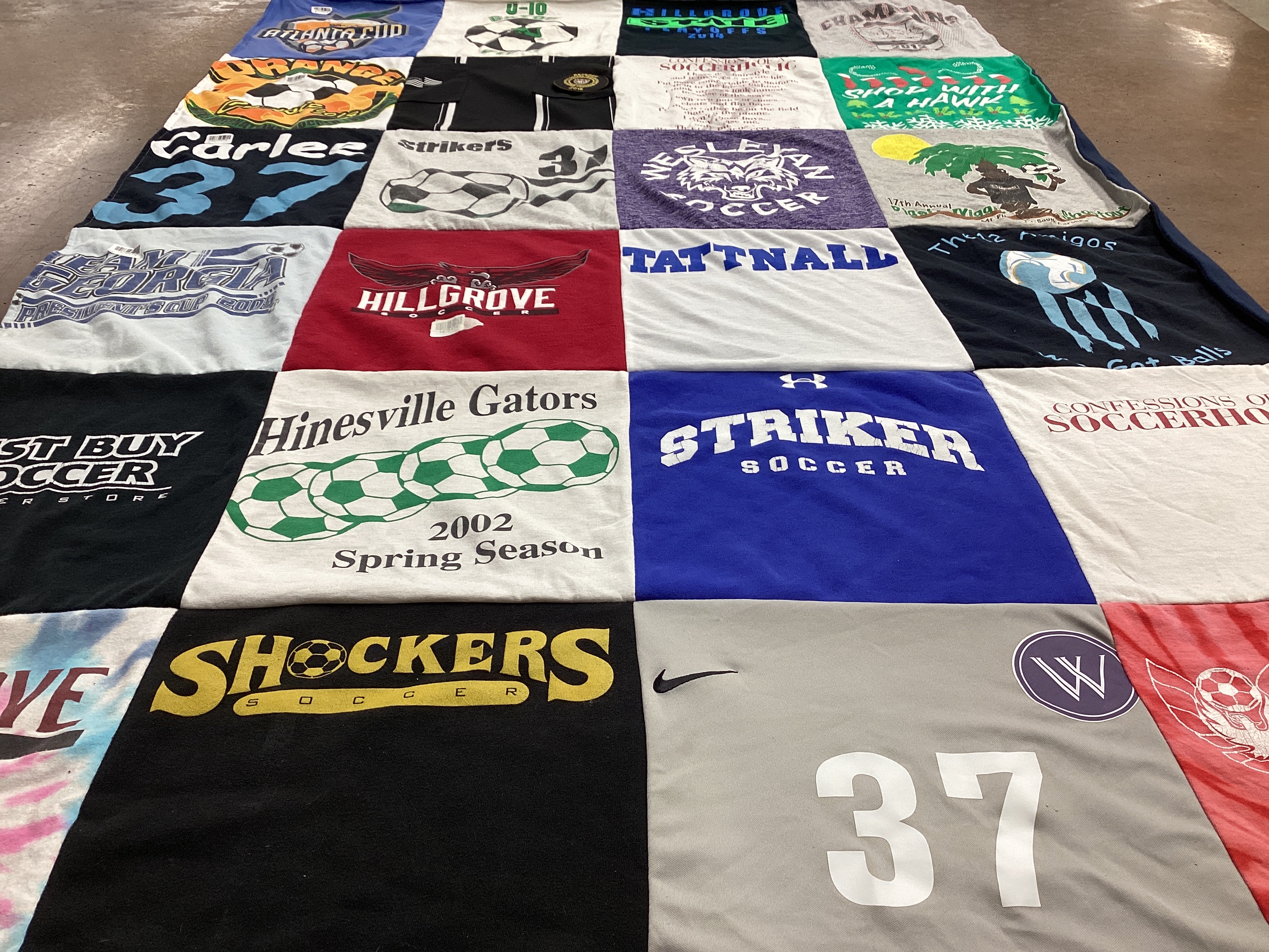 T-shirt quilt featuring hinesville gators soccer, shockers soccer by Yvonne from GA