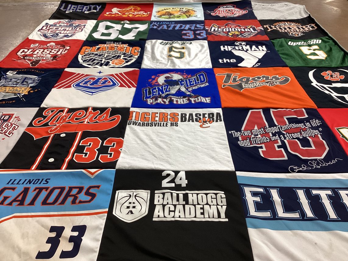 T-shirt quilt featuring edwardsville high school, illinois gators by Michelle from IL