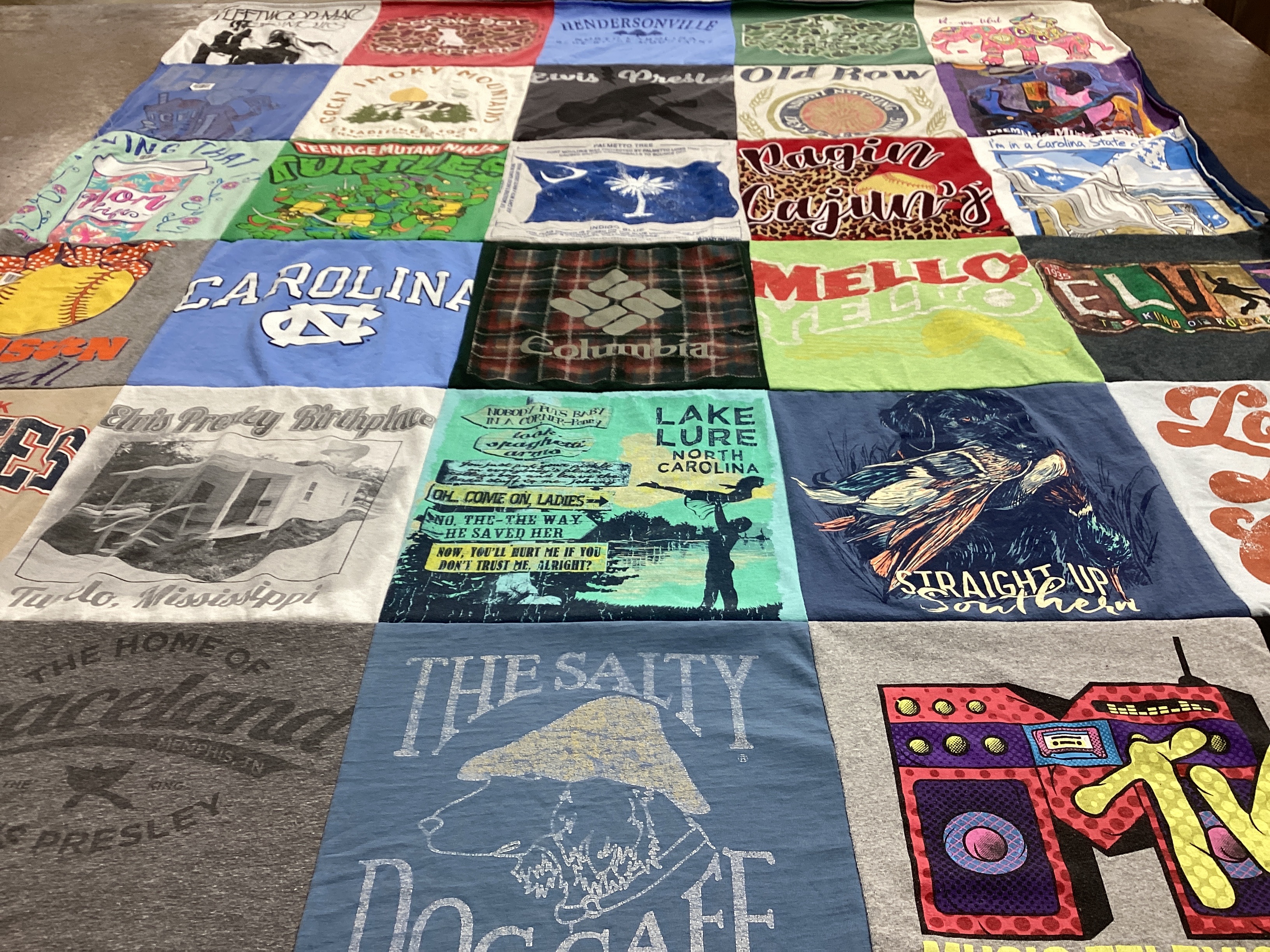 T-shirt quilt featuring none by Chandra from SC