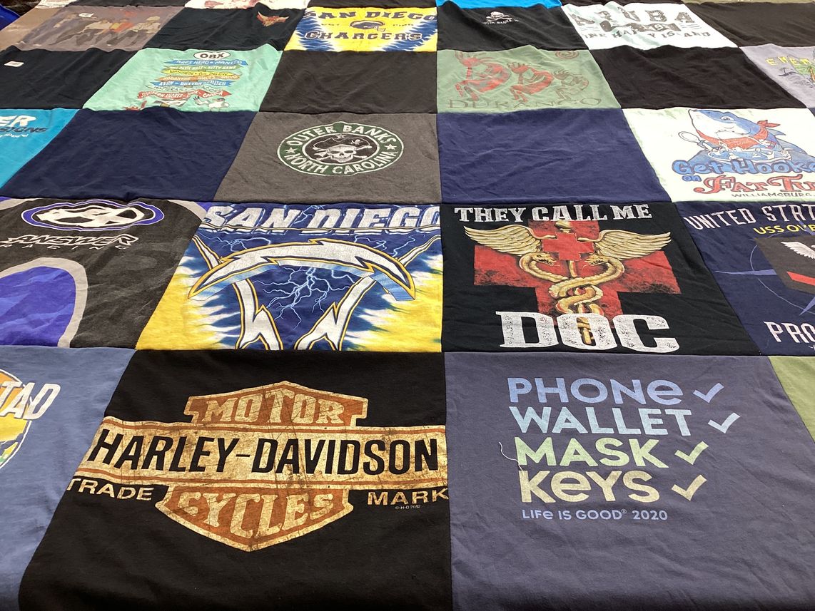 T-shirt quilt featuring san diego chargers by Wanda from VA