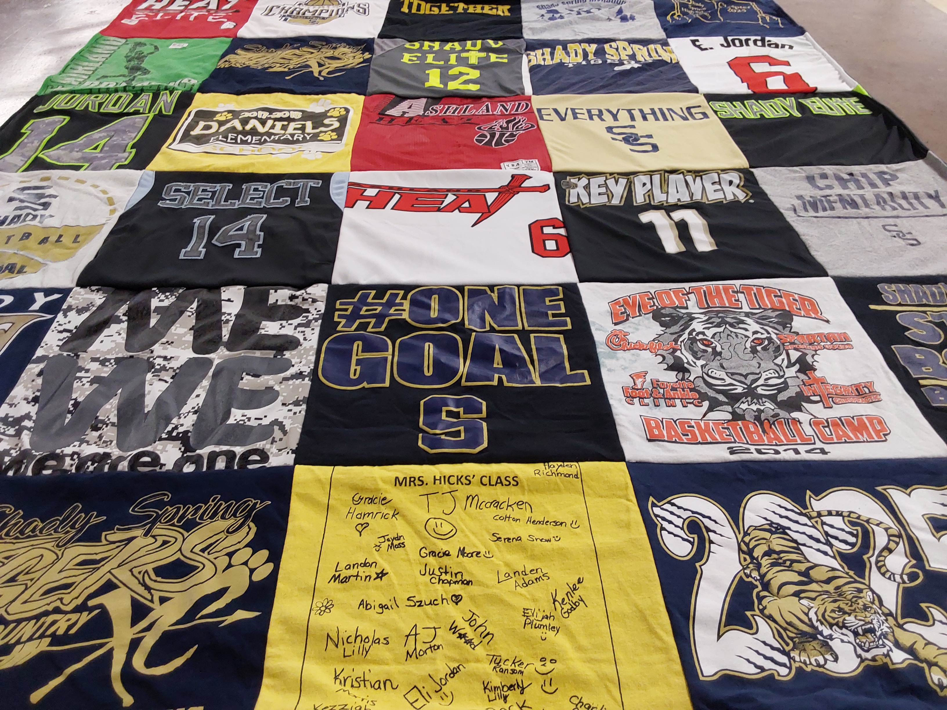 T-shirt quilt featuring shady spring high school, basketball by Tonya from WV