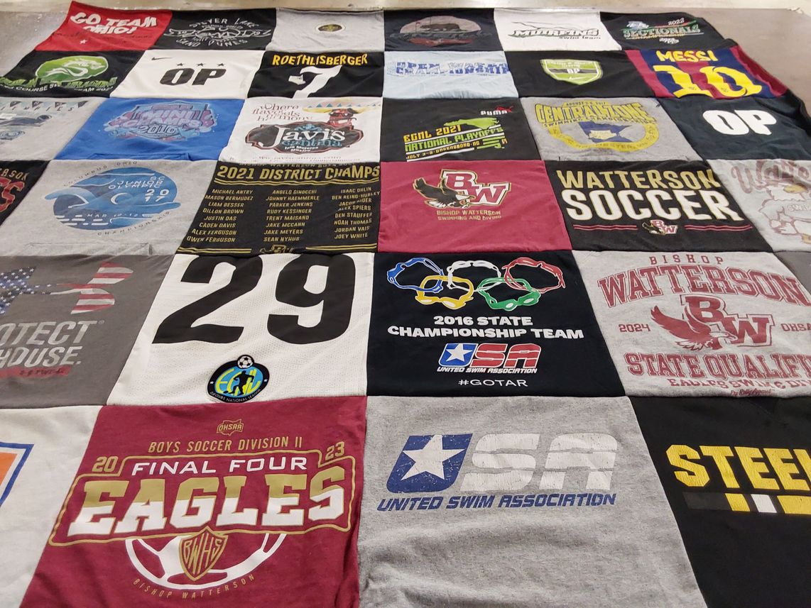 T-shirt quilt featuring bishop watterson eagles by Julie  from OH