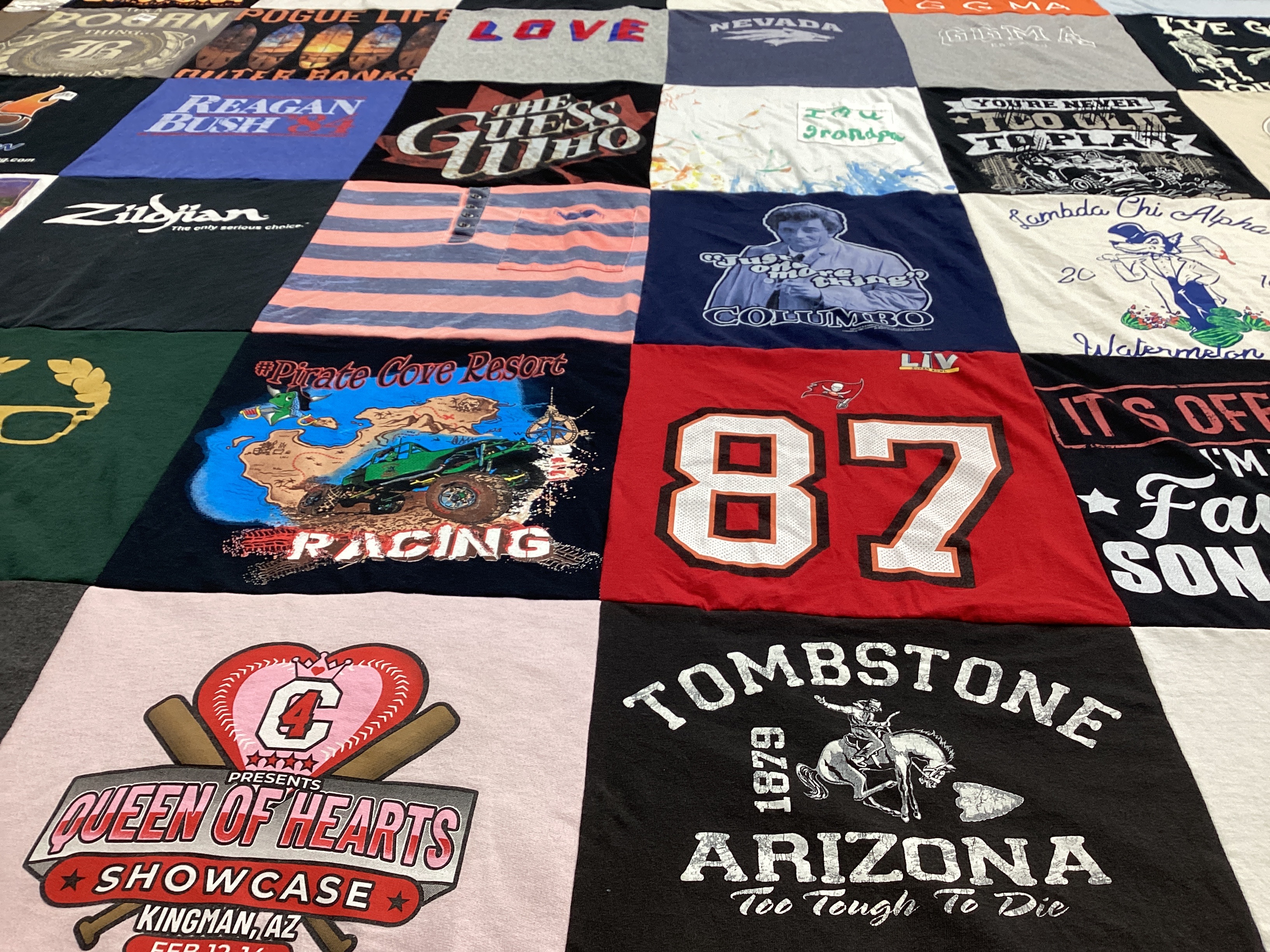 T-shirt quilt featuring tampa bay buccaneers by Annette from NV